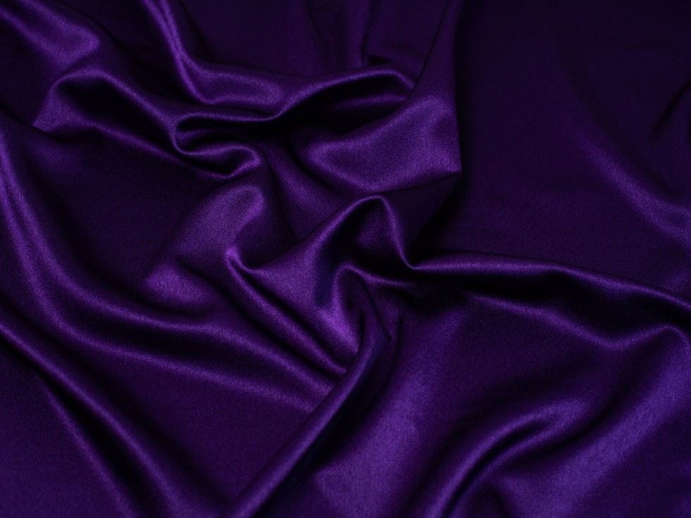 Minerva Core Range Purple Minerva Prada Stretch Woven Satin Crepe Fabric - Plain Design Dressmaking Fabric, 150 Cm / 60" Wide - Per Metre