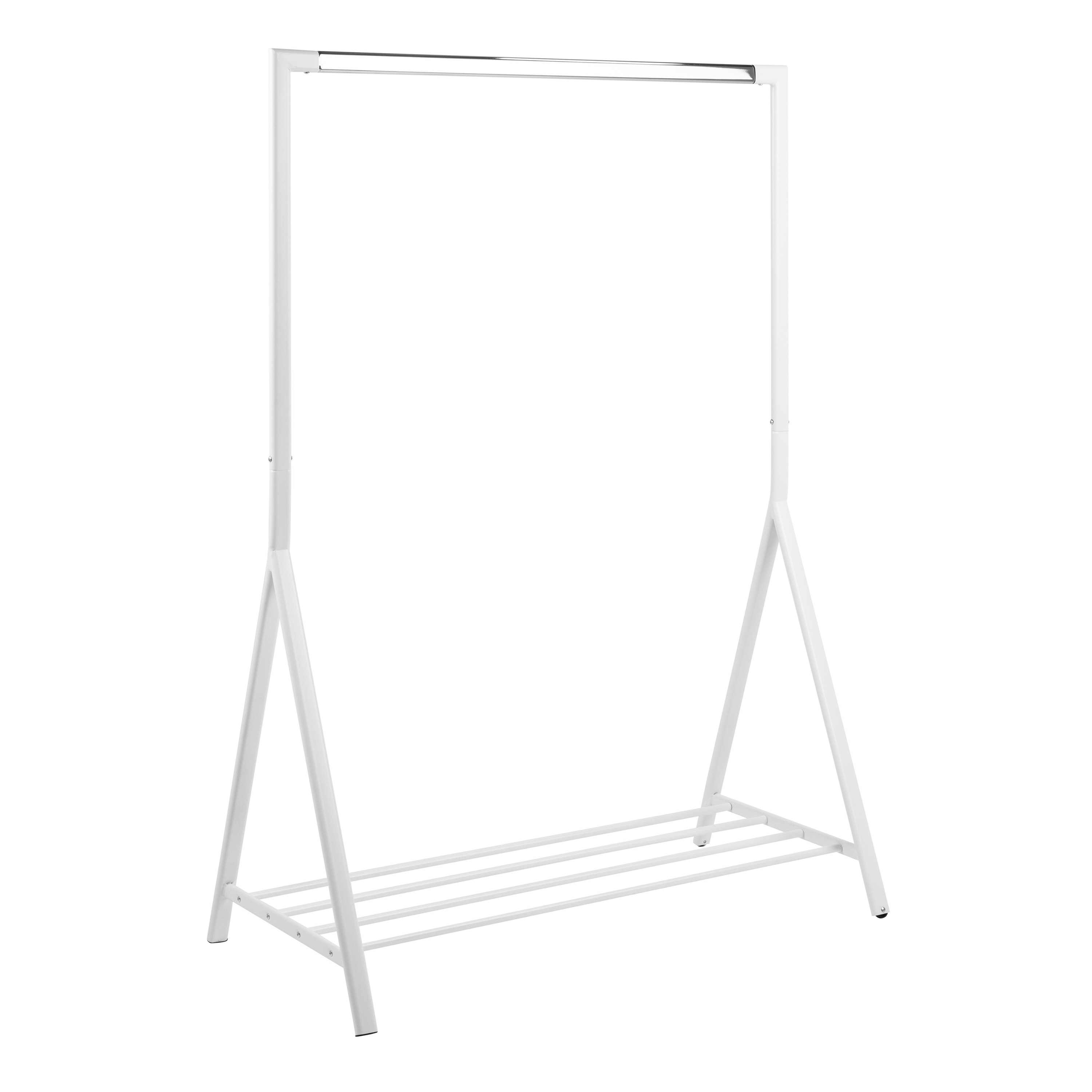 Rackhams White Brent Clothes Rack In - W 117 X H 165 X D 59 Cm - Steel