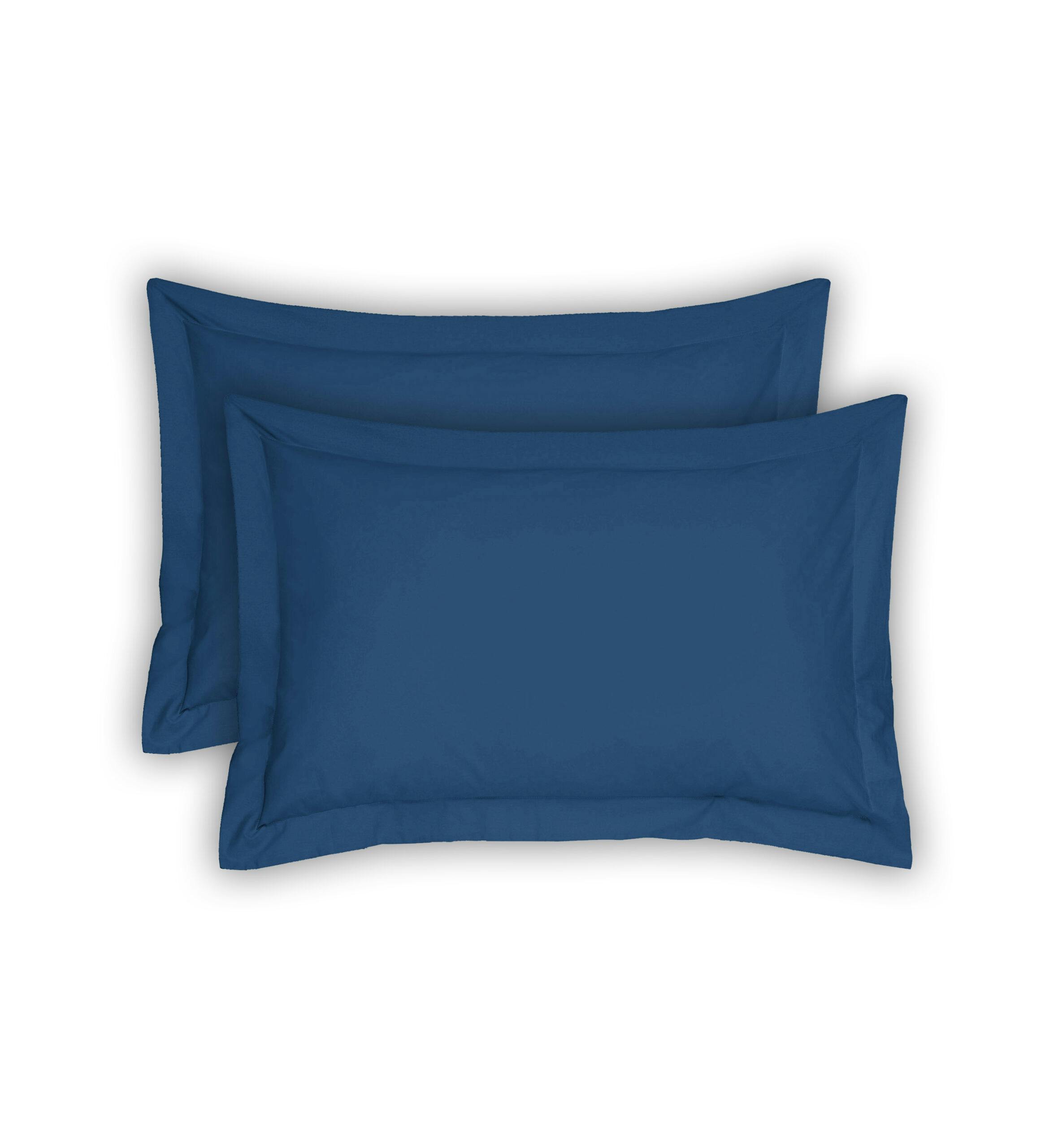 Rackhams Blue Polycotton Oxford Pillowcase Pair Pack - Pillowcase (48Cm X 74Cm)