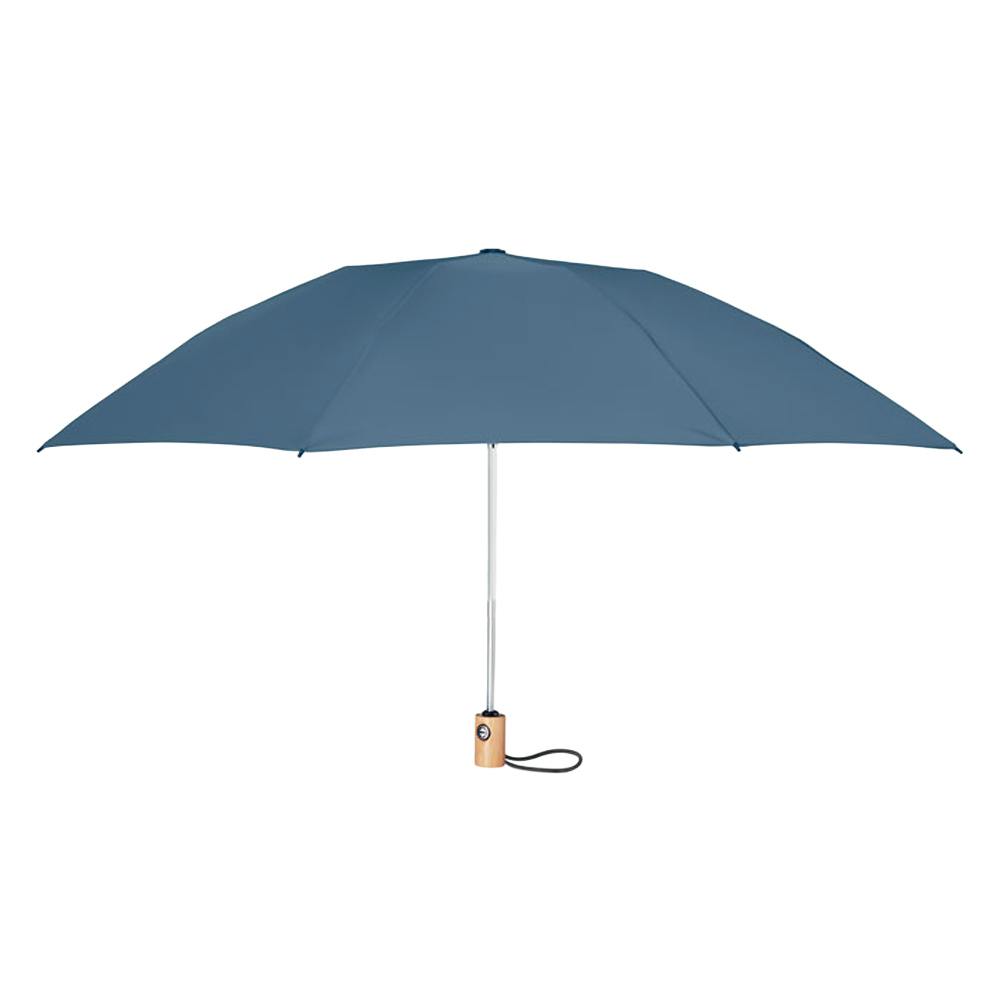 Midocean Blue Leeds Bamboo 190T Folding Umbrella - One Size - 100% Mixed