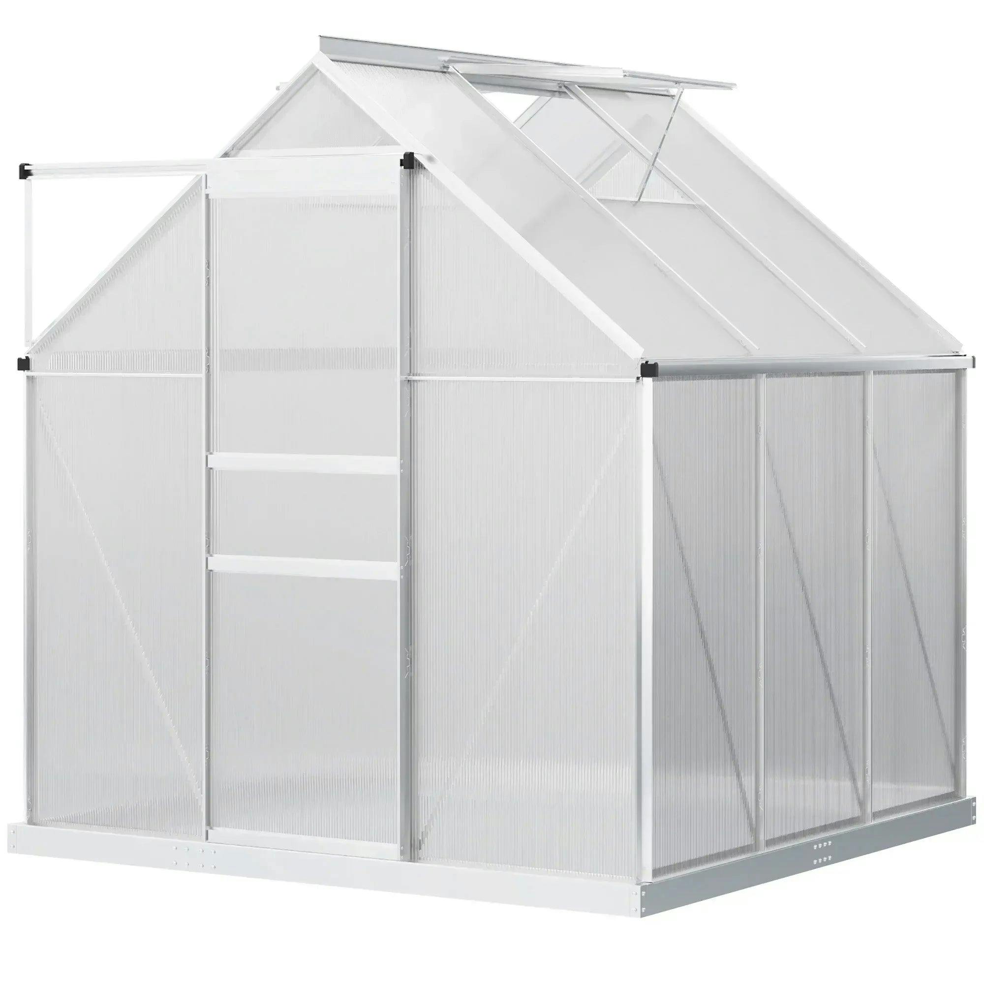 Rackhams Light 190 X 190Cm Walk-In Polycarbonate Greenhouse