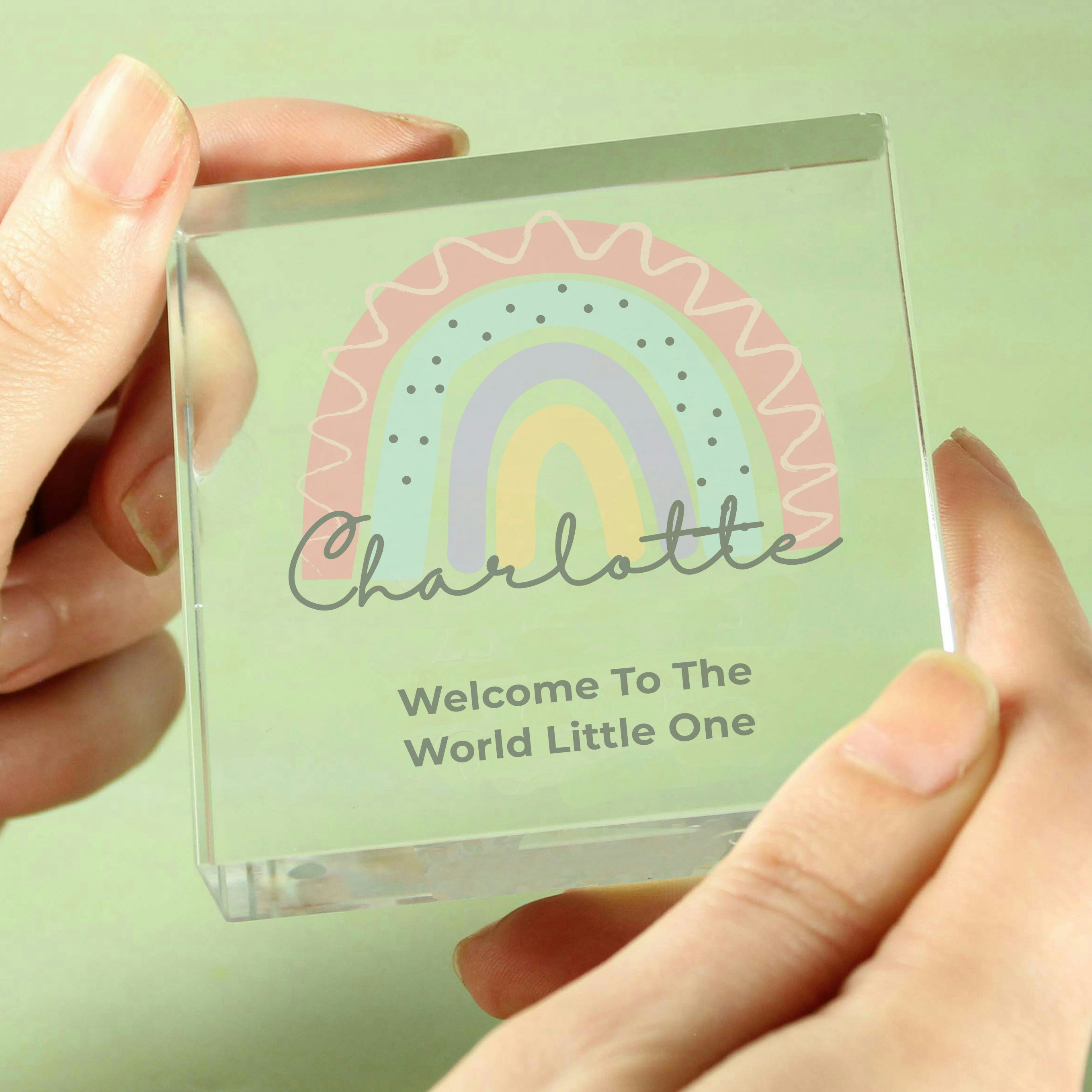 Personalised Memento Company Personalised Rainbow Crystal Token
