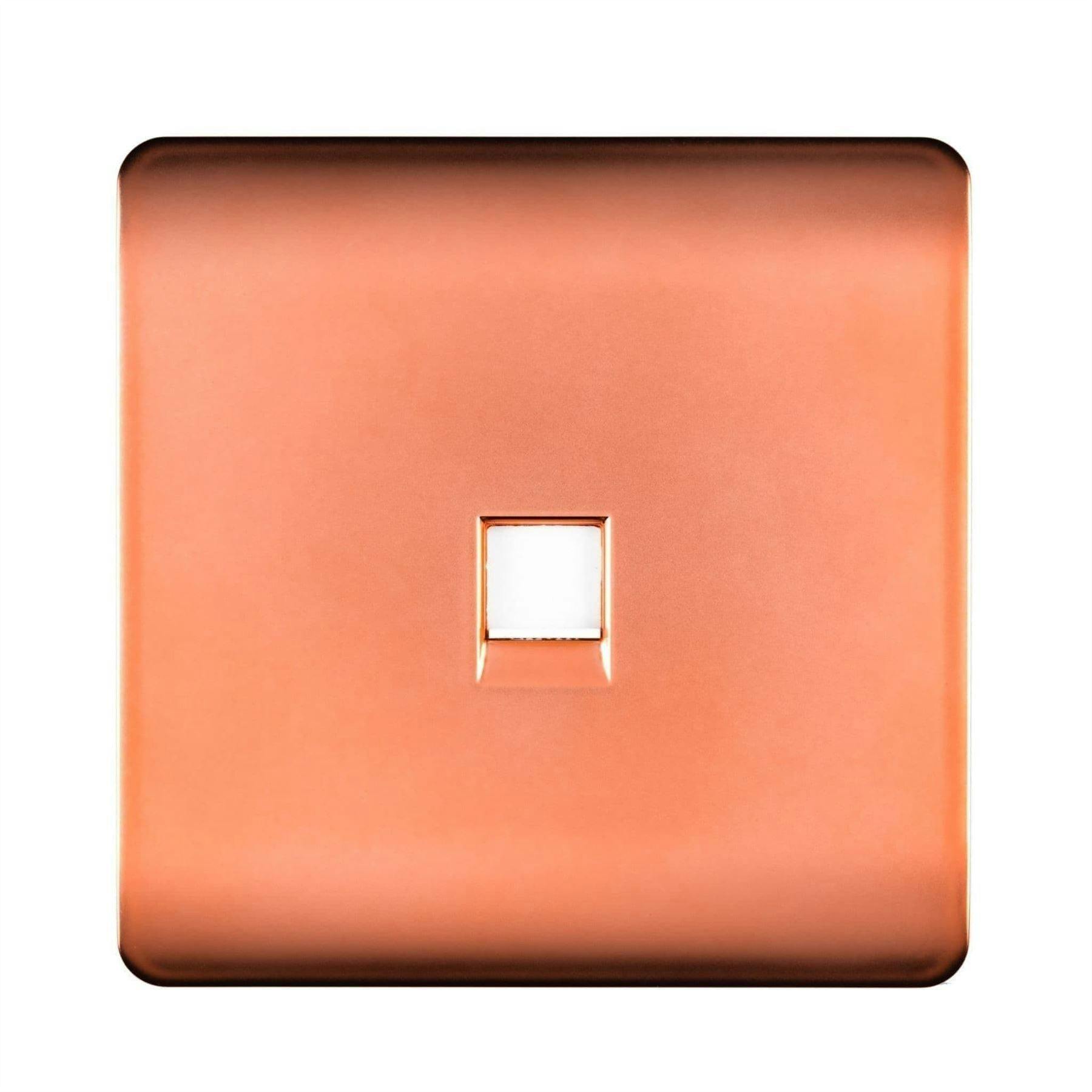 Trendi Switch 1 Gang Rj45 Cat 6 Modern Designer Pc Ethernet Socket In Copper