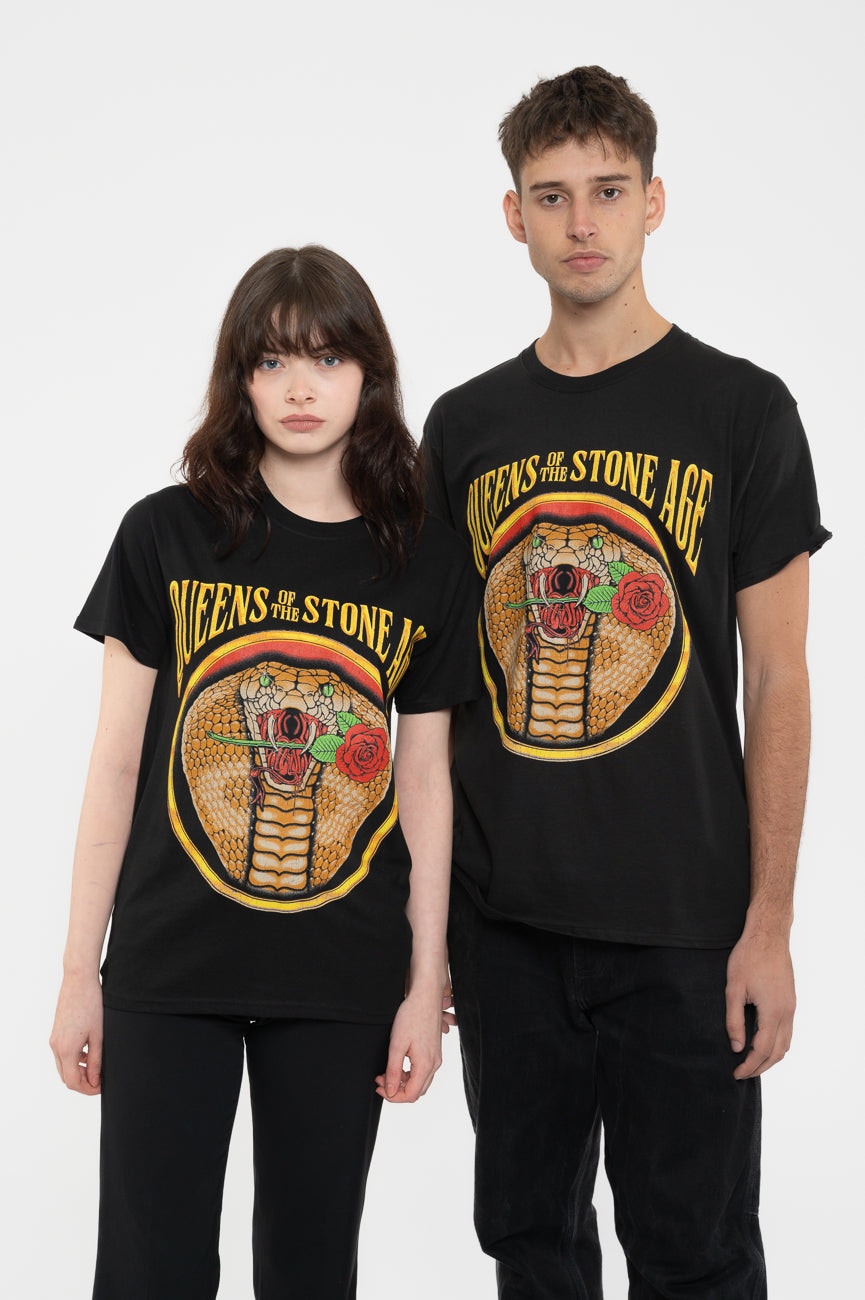 Paradiso Clothing Unisex Black Paradiso Queens Of The Stone Age Cobra T Shirt - Xxl