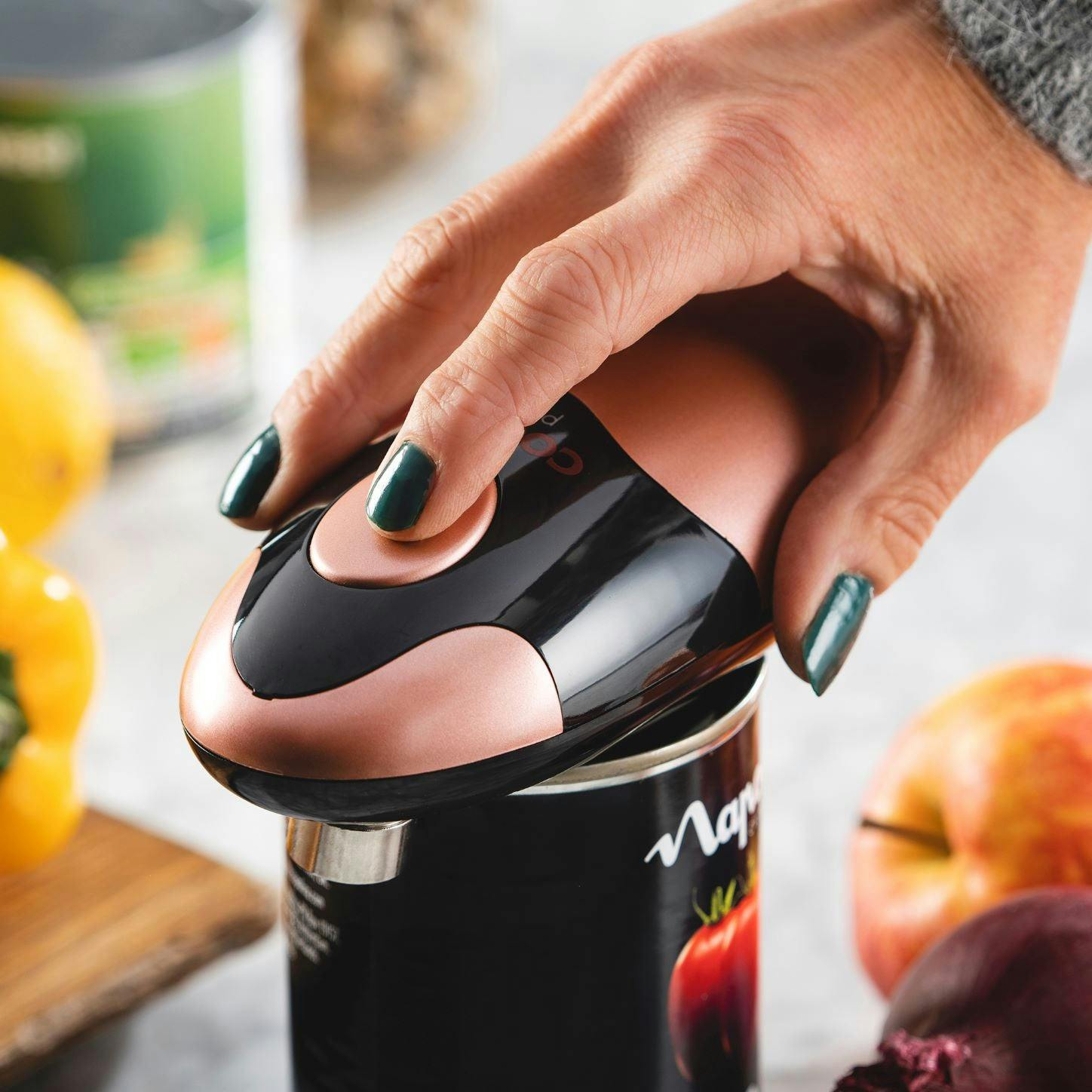 Cooks Professional Black Automatic Can Opener | Copper