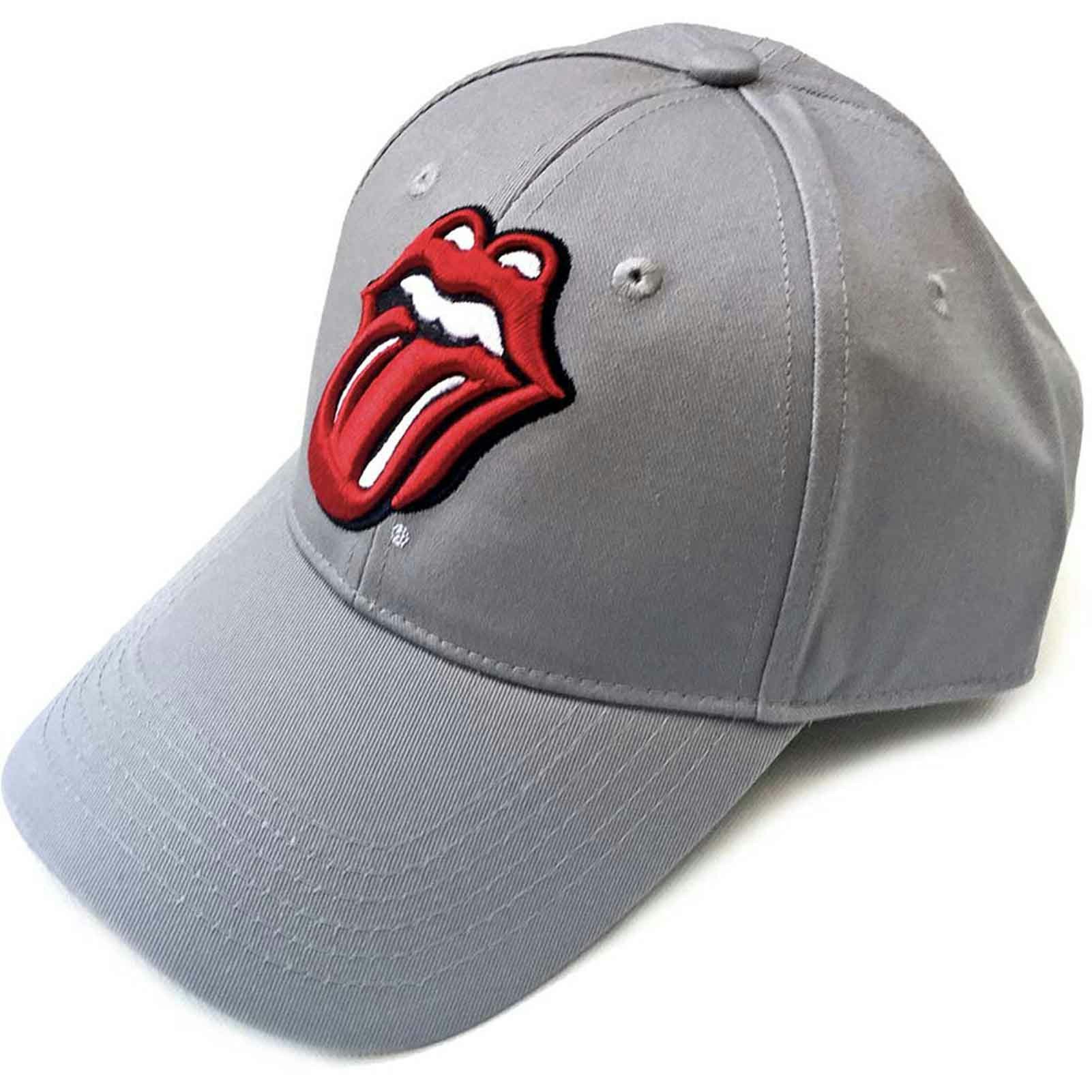 Paradiso Clothing Unisex Grey The Rolling Stones Classic Tongue Band Logo Strapback
