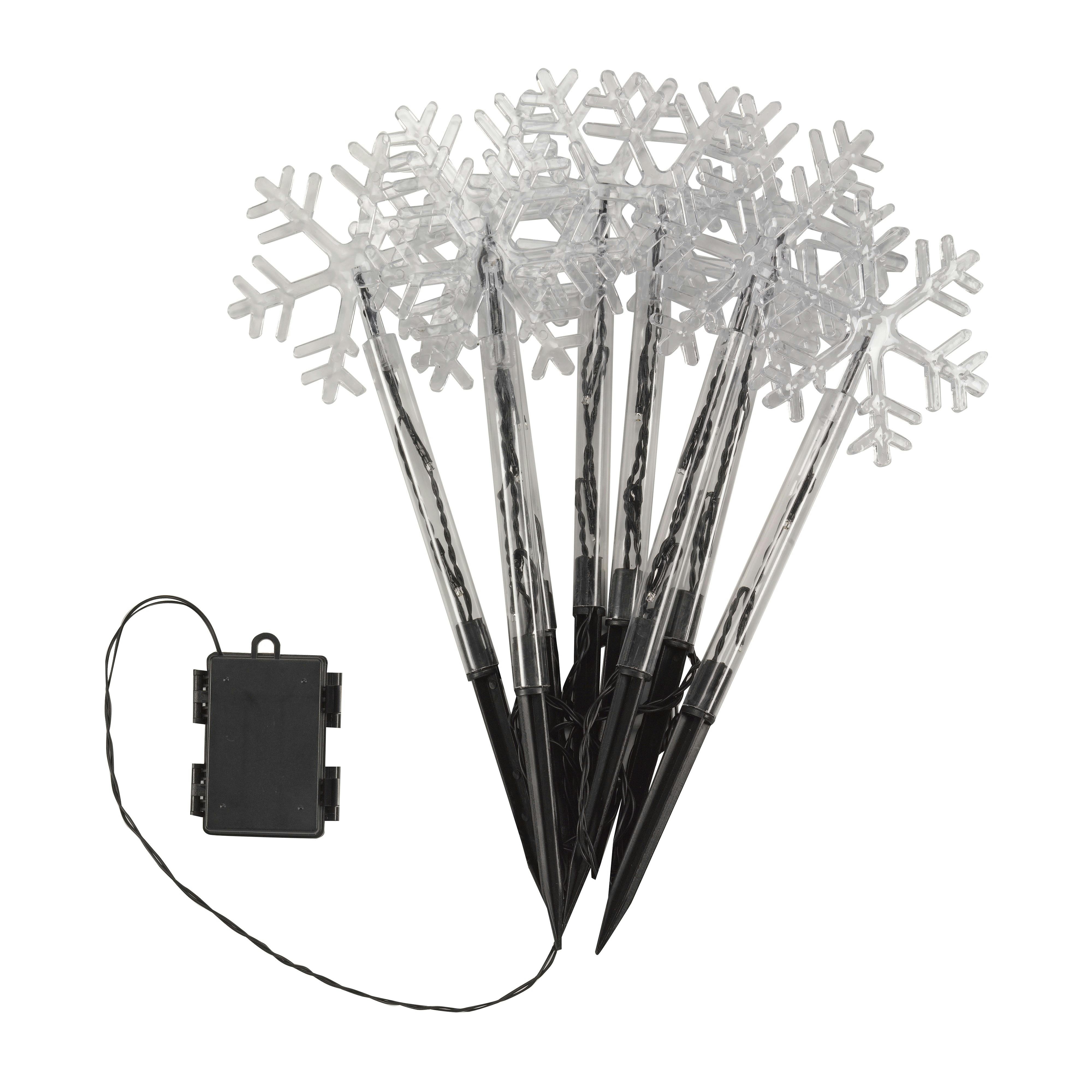 Scotts Of Stow White Snowdecor Stakes Set Of 8 Warm