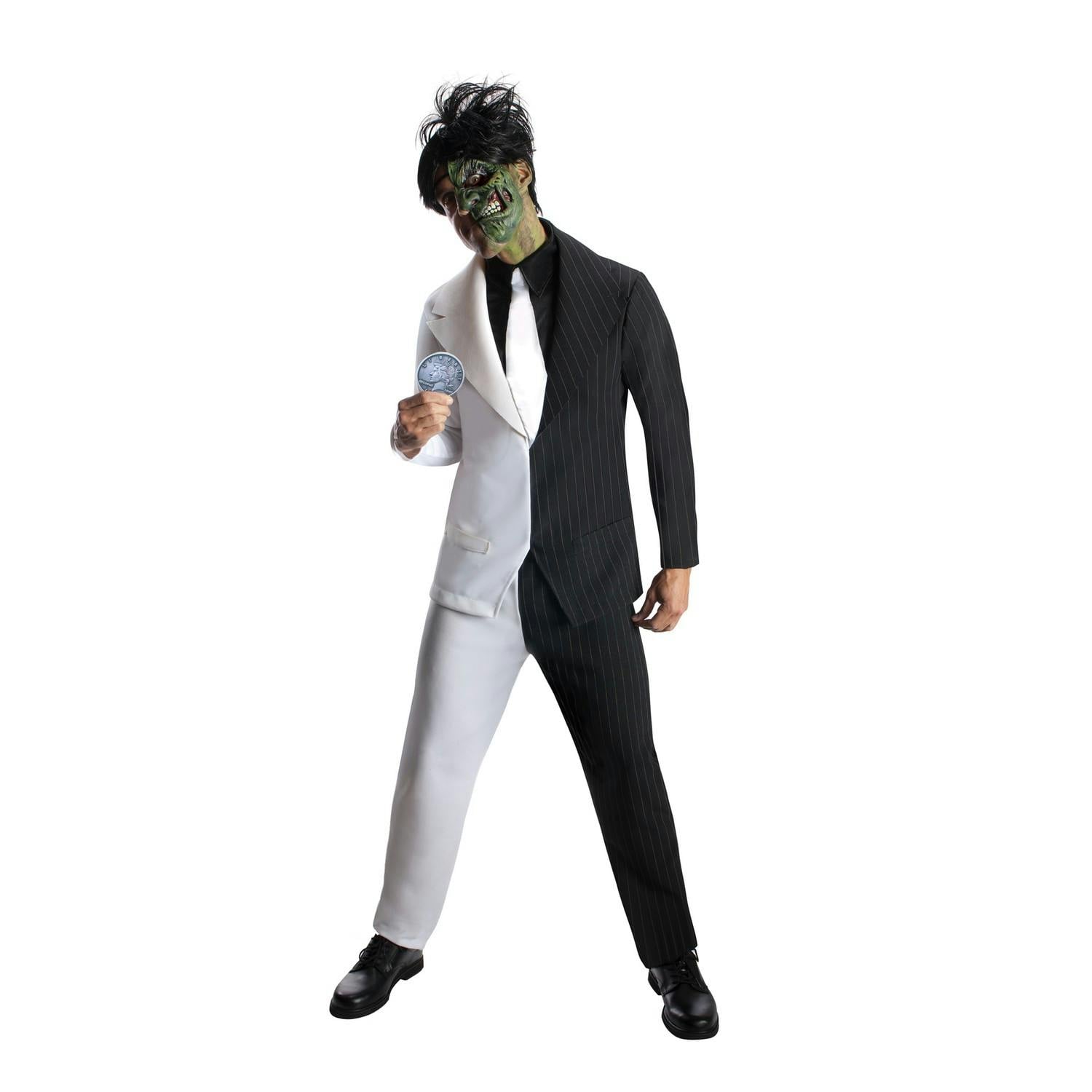 Bristol Novelty Mens Two Face Costume - Grey/Black/White / Xl - Image 2