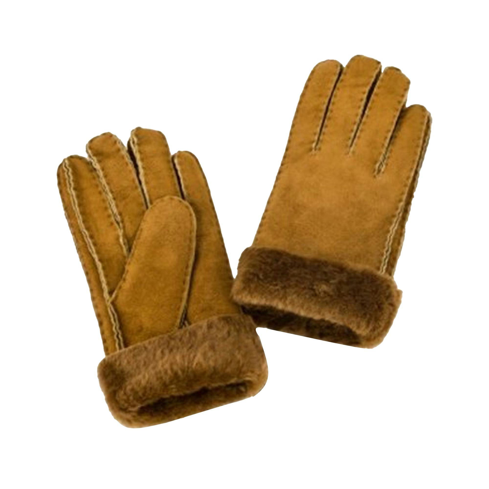 Eastern Counties Leather Women's Cuffed Sheepskin Gloves - Spice - L - Spice - 100% Sheepskin