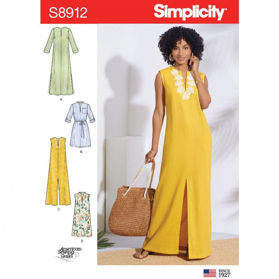 Simplicity Women's Sewing Pattern 8912, Dresses For H5 (6-8-10-12-14) - Intermediate - U5 (16-18-20-22-24)