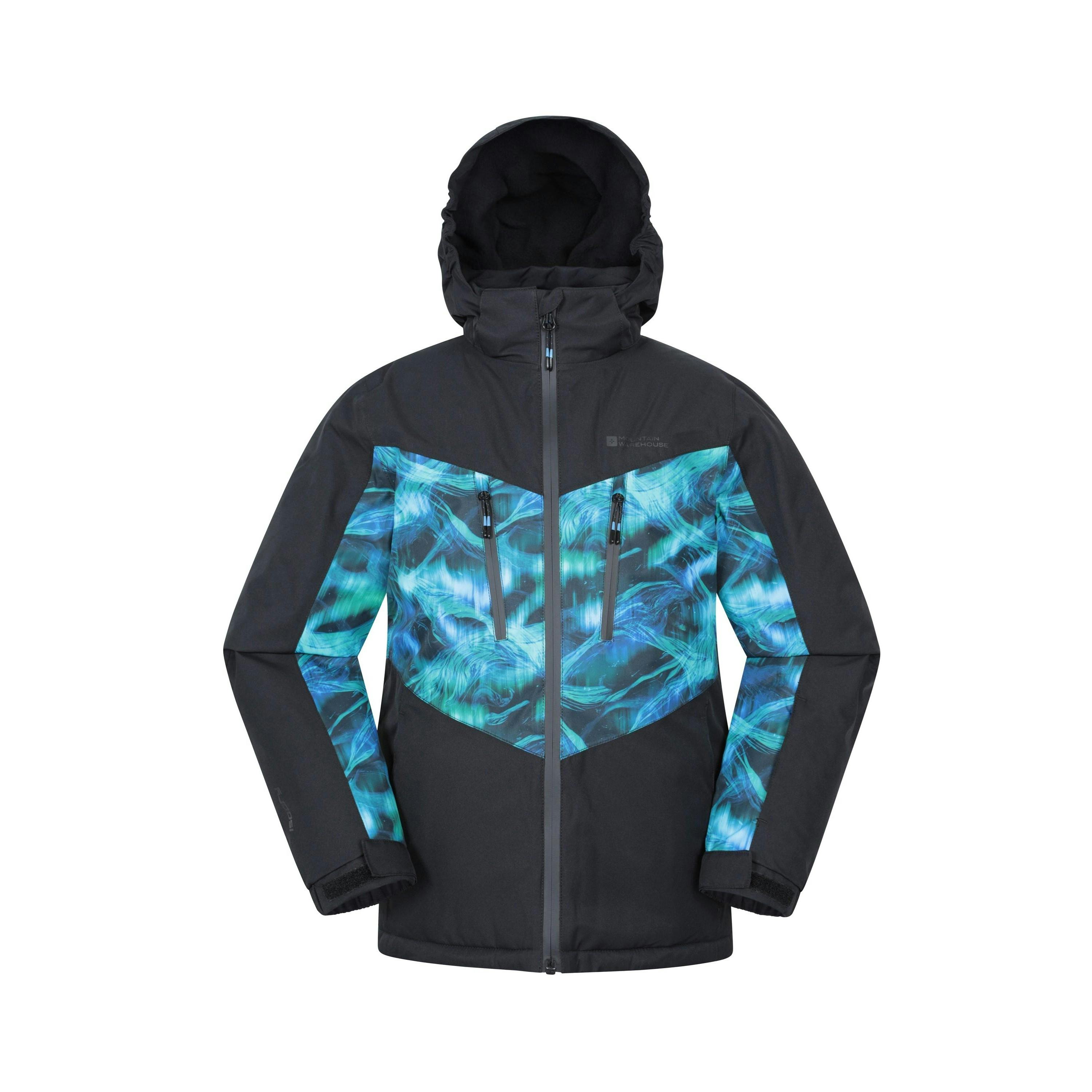 Mountain Warehouse Dark Kids Storm Ii Extreme Galaxy Ombre Ski Jacket - Teal - 7-8 Years - Teal - 100% Polyester