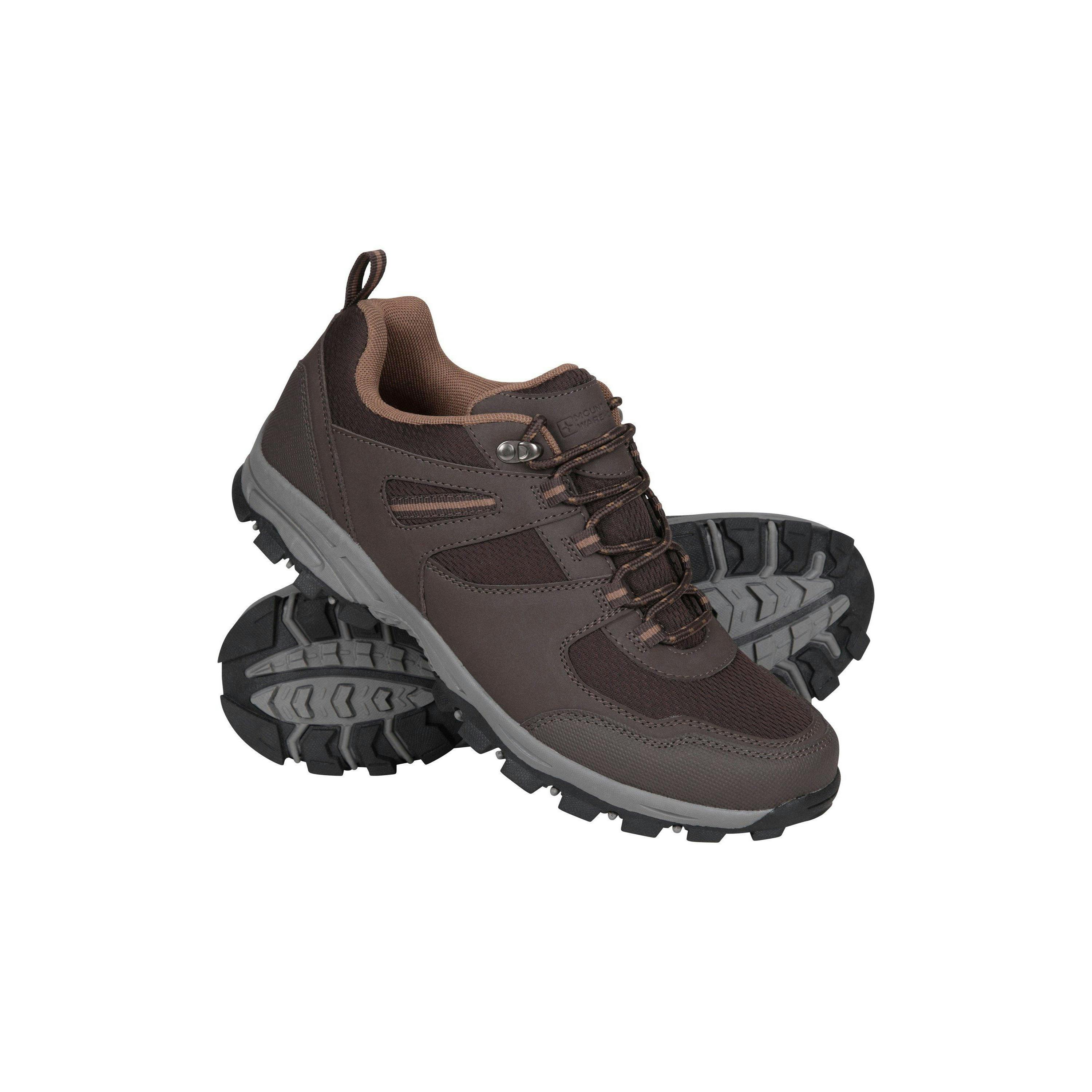 Mountain Warehouse Men's Dark/Brown Mcleod Outdoor Wide Walking Shoes - 12 Uk