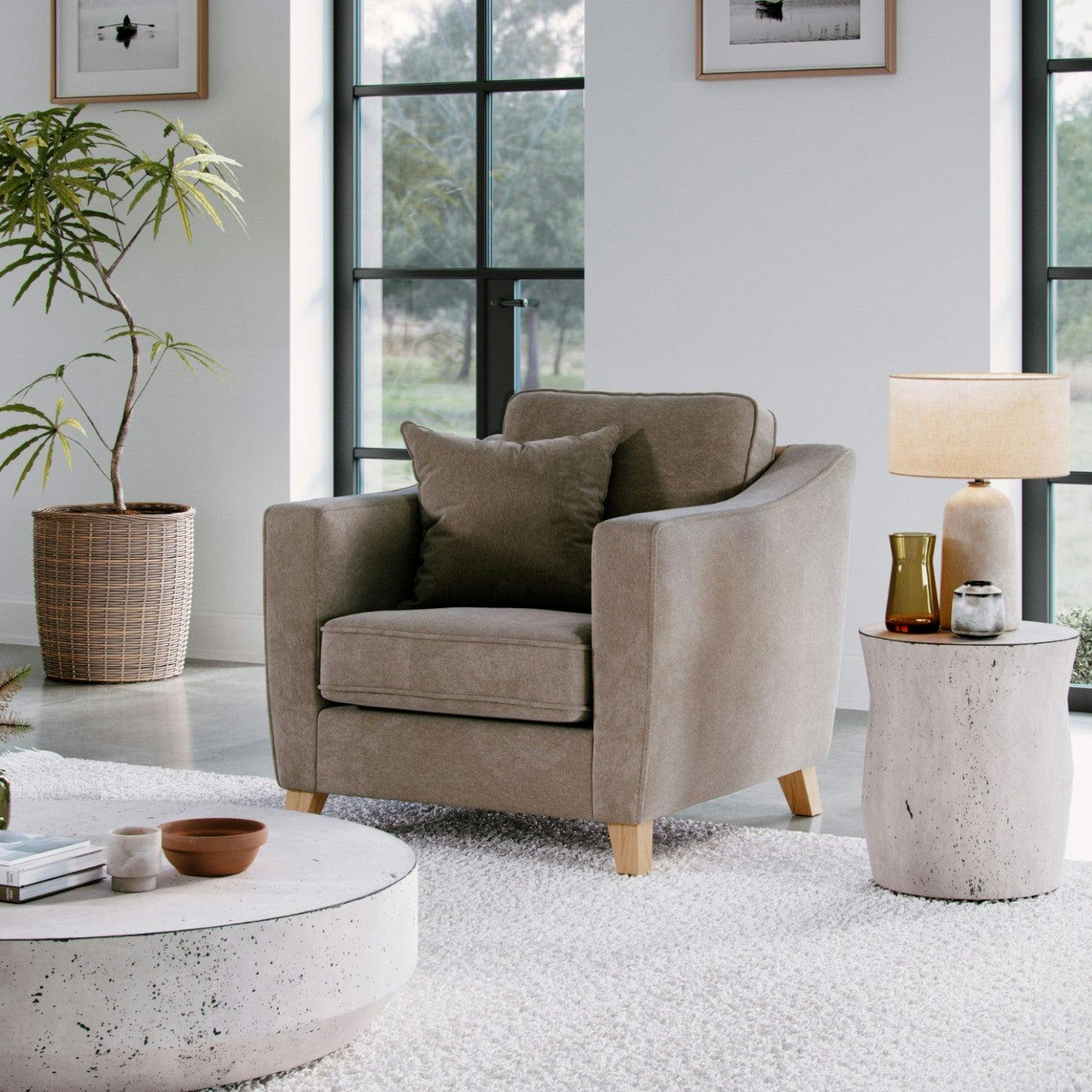 Rackhams The Elton Armchair - Fossil