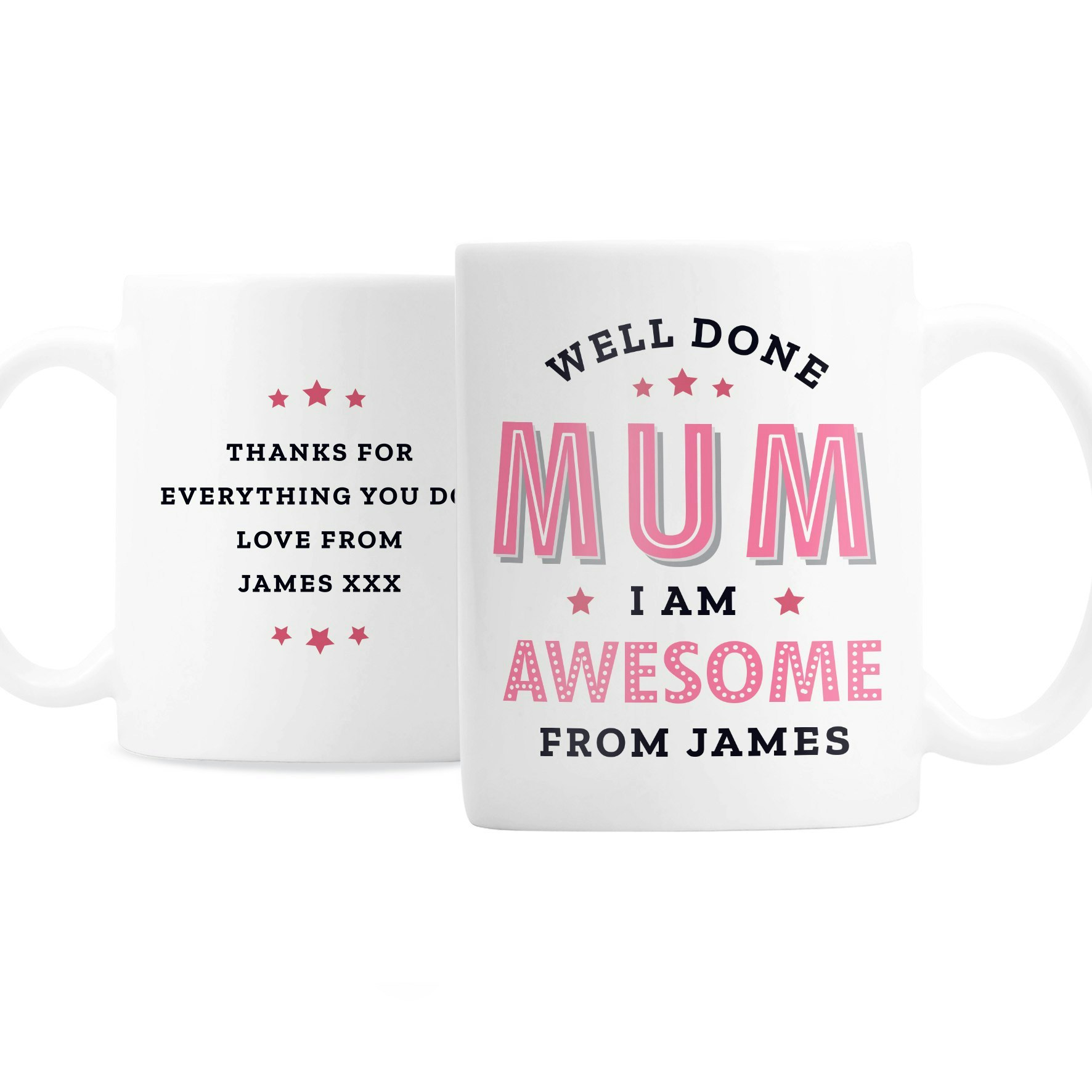 Rackhams Personalised Well Done Mum I Am Awesome Mug