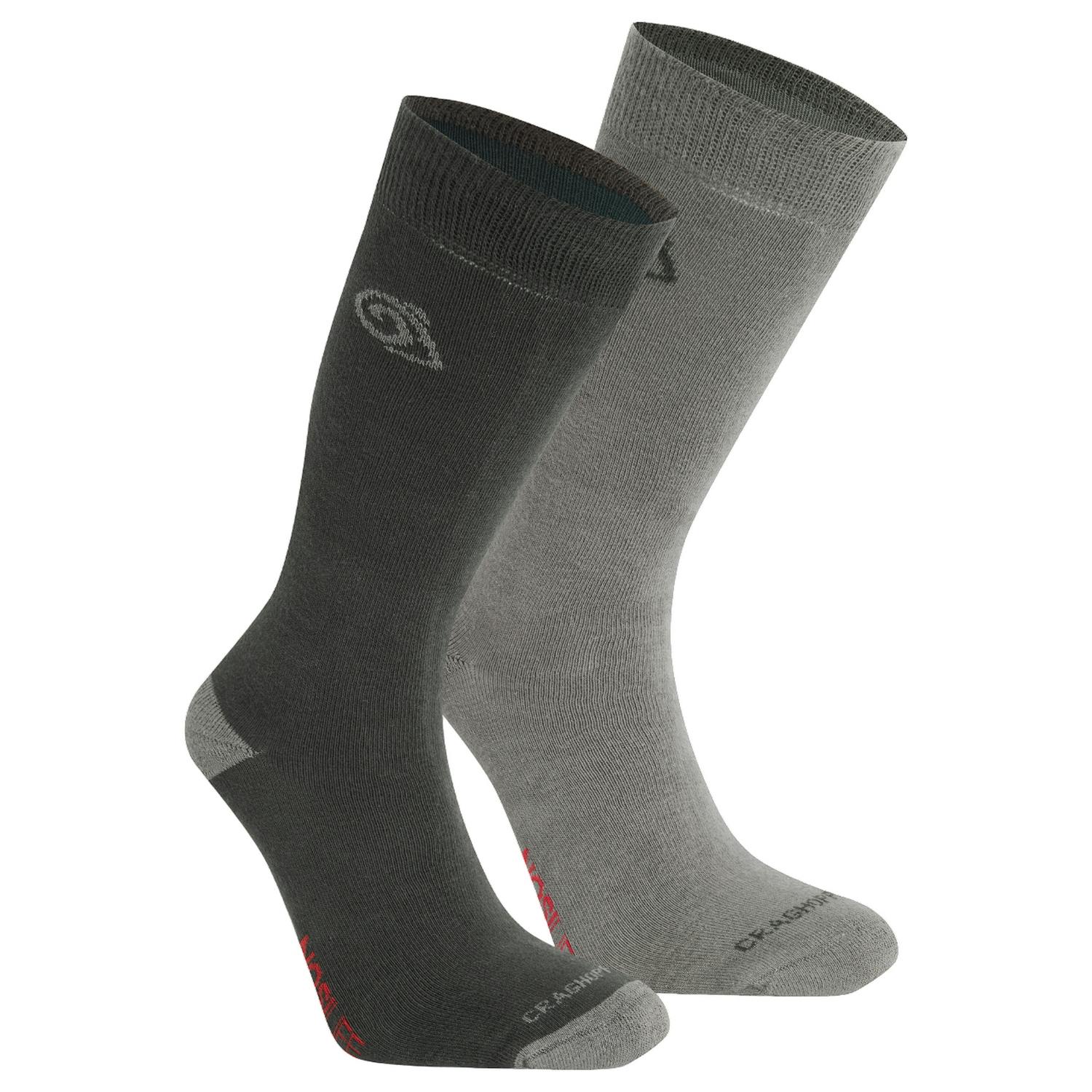 Craghoppers Unisex Black/Grey Adult Insect Repellent Socks (Pack Of 2) - Pepper/Mid - 9 Uk-12 Uk - Pepper/Mid