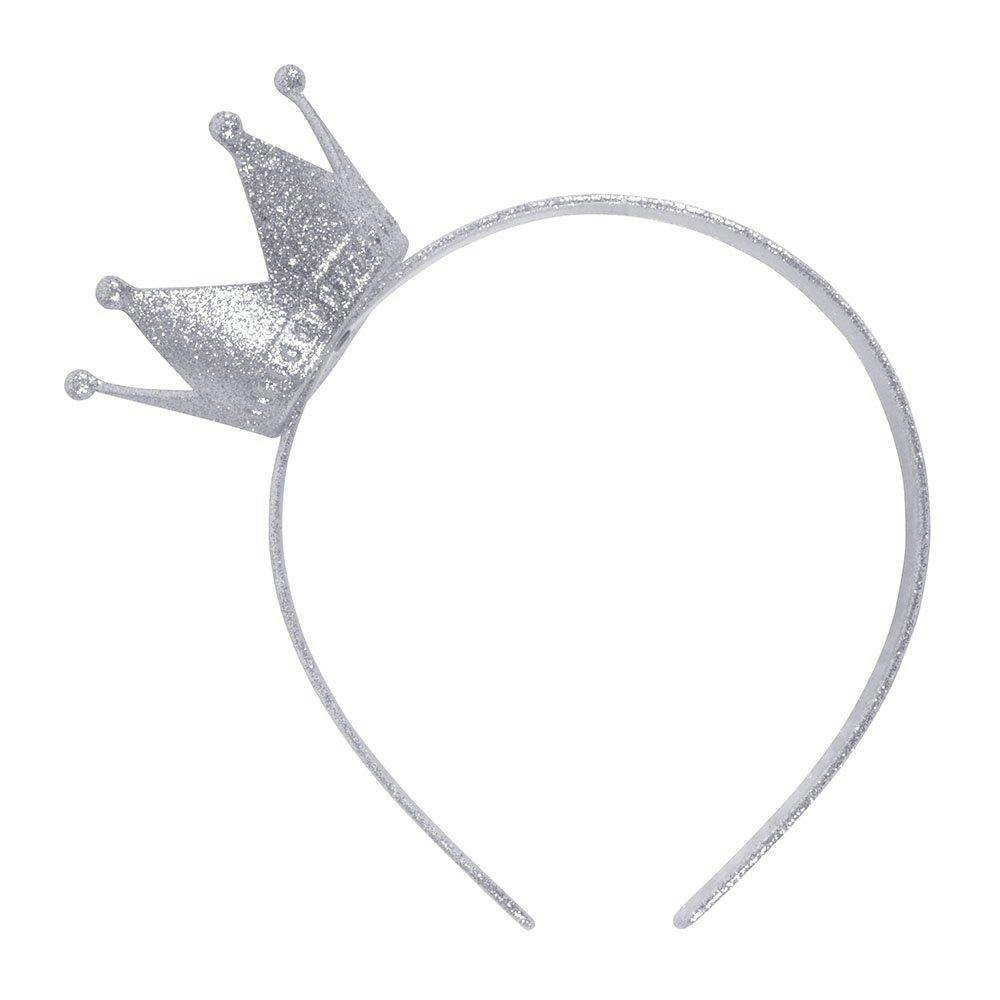 Bristol Novelty Silver Crown Headband - One Size