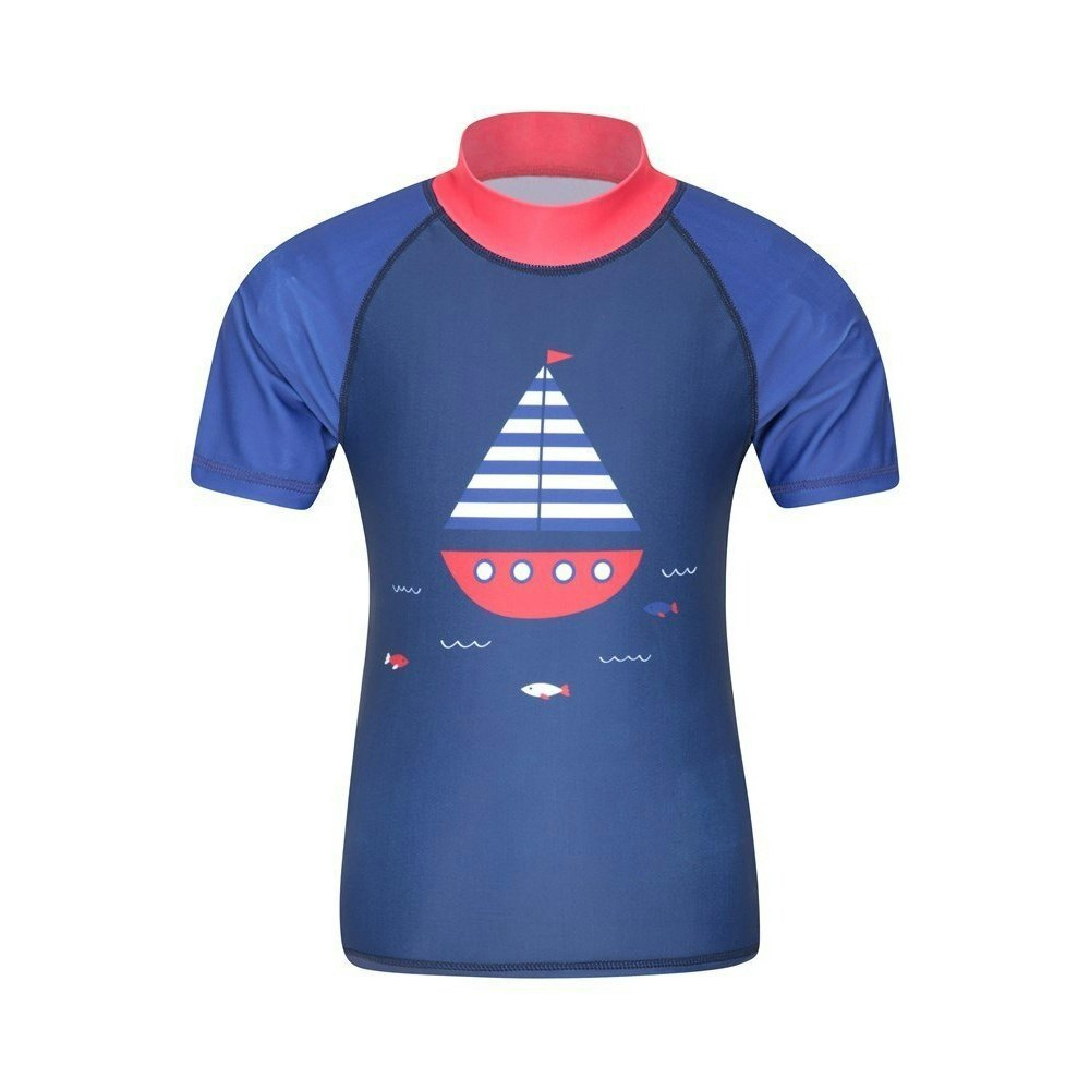 Mountain Warehouse Cobalt/Blue Childrens/Kids Short-Sleeved Rash Guard - 11-12 Years