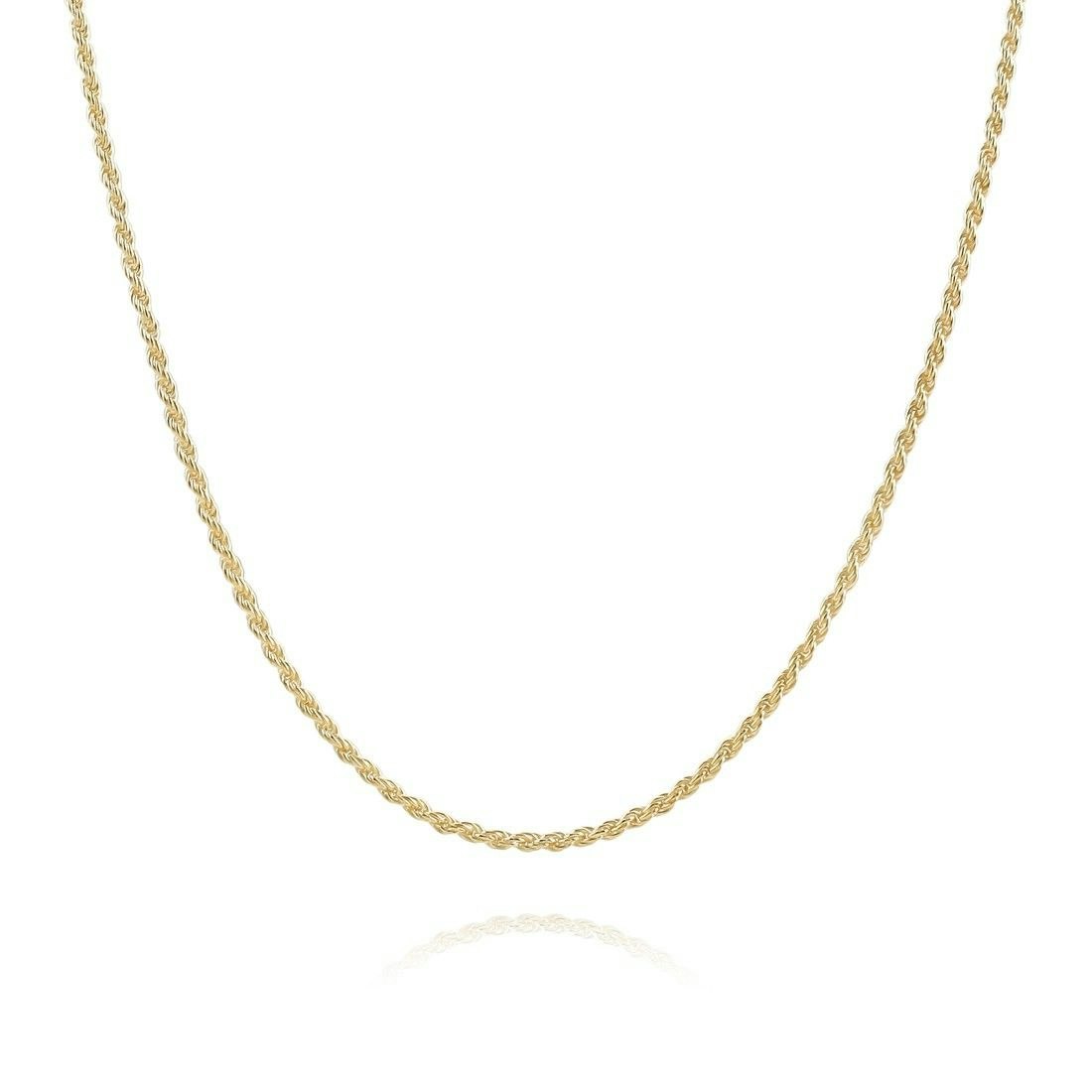 Spero London Silver/Gold Sterling Rope Chain Necklace