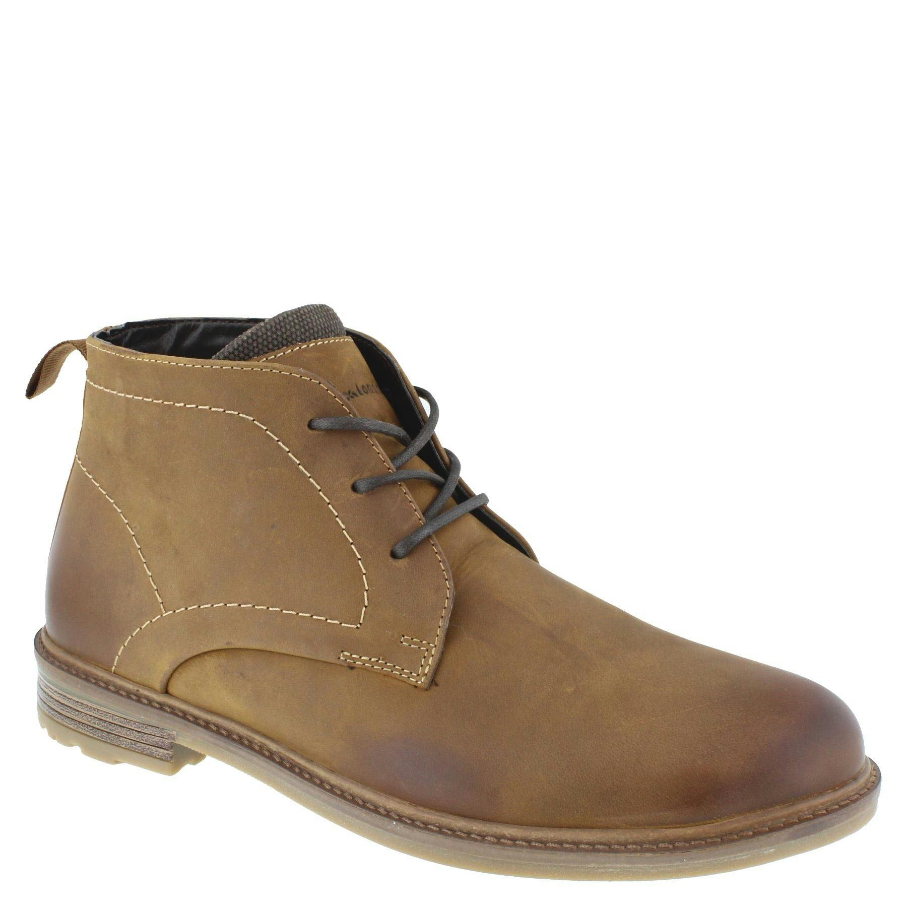Hx London Men's Brown Kilburn Leather Chukka Boots - Brunt Tan - 11 Uk