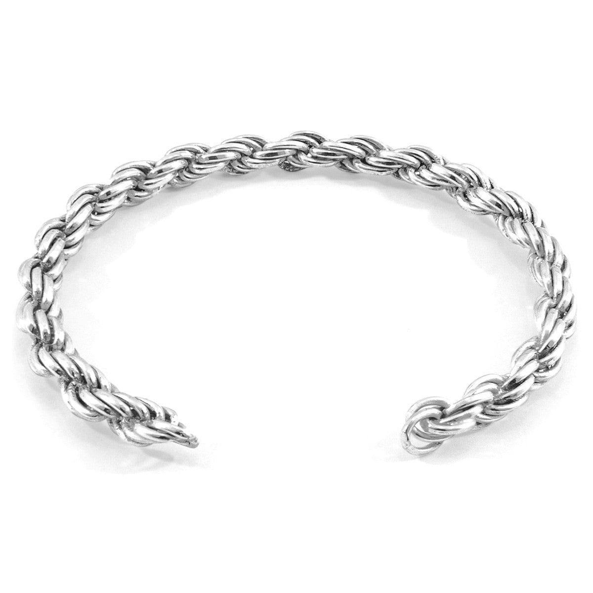 Anchor & Crew Silver Royal Sail Chain Bangle - L - 23Cm