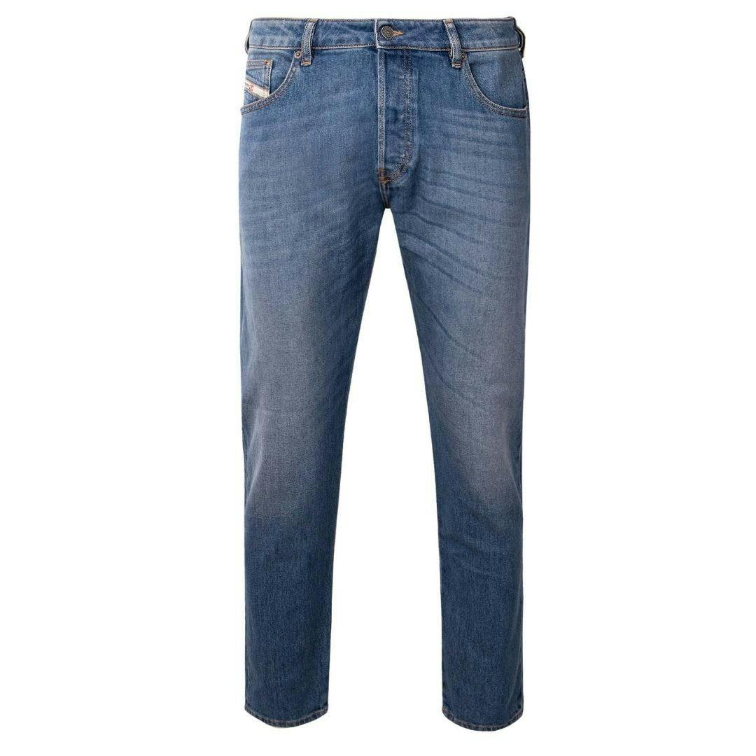 Diesel Men's Blue D-Yennox Tapered Jeans - Mid - Mid - 28S - 99% Cotton/1% Elastane