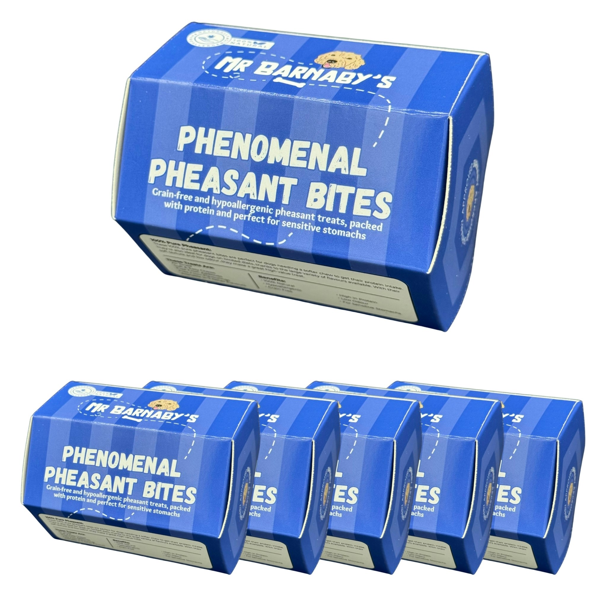Mr Barnaby’s Grain Mr Barnaby's Phenomenal Pheasant Bites Dog Treats (Pack Of 6) - 6 Pack Of Size 6