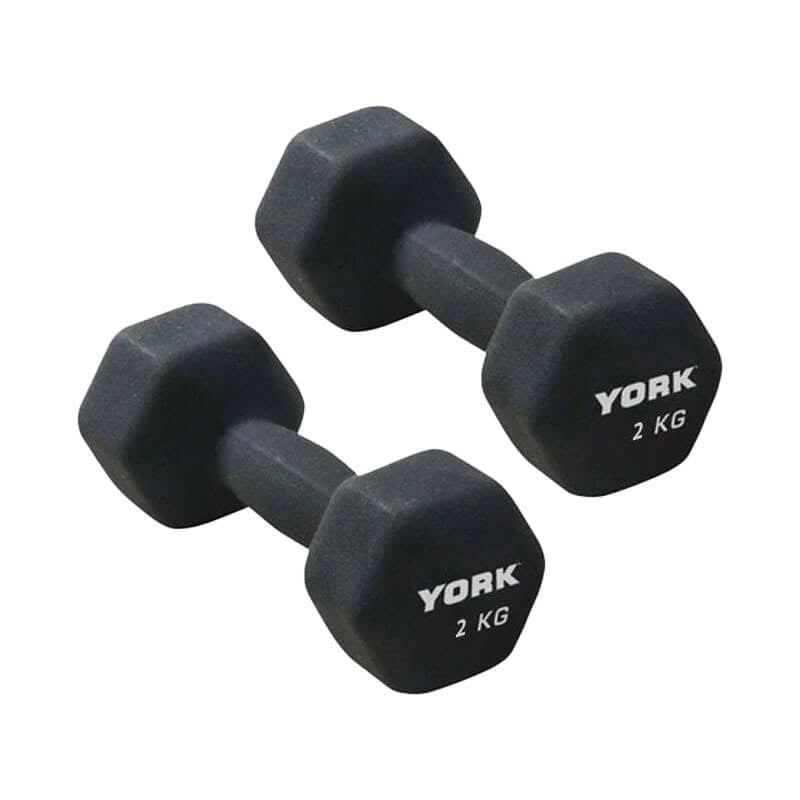 York Neoprene Hex Dumbbells 2 X 2Kg
