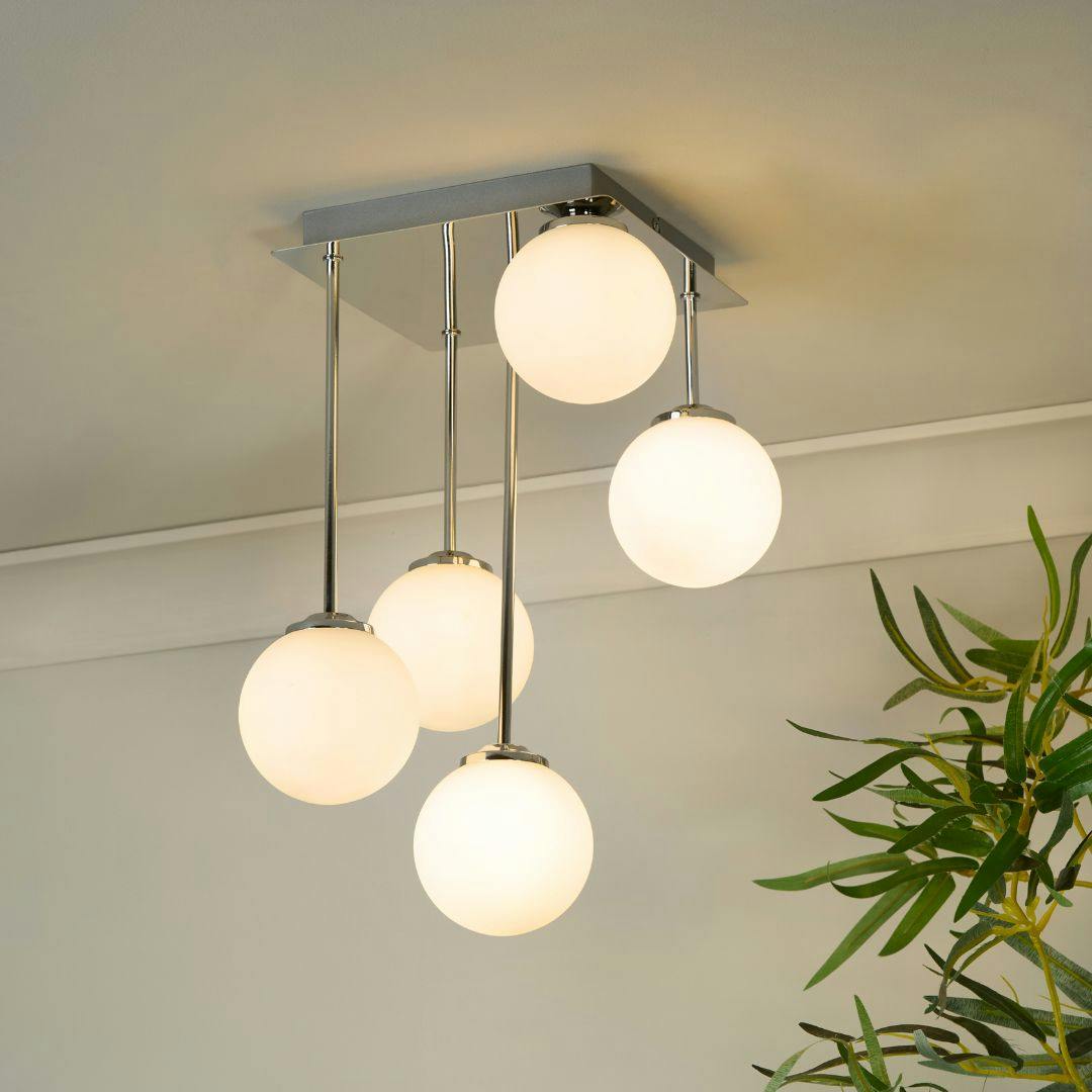 Pagazzi Lighting Light Pagazzi Ing Navarro 5 Chrome Semi Flush Ceiling