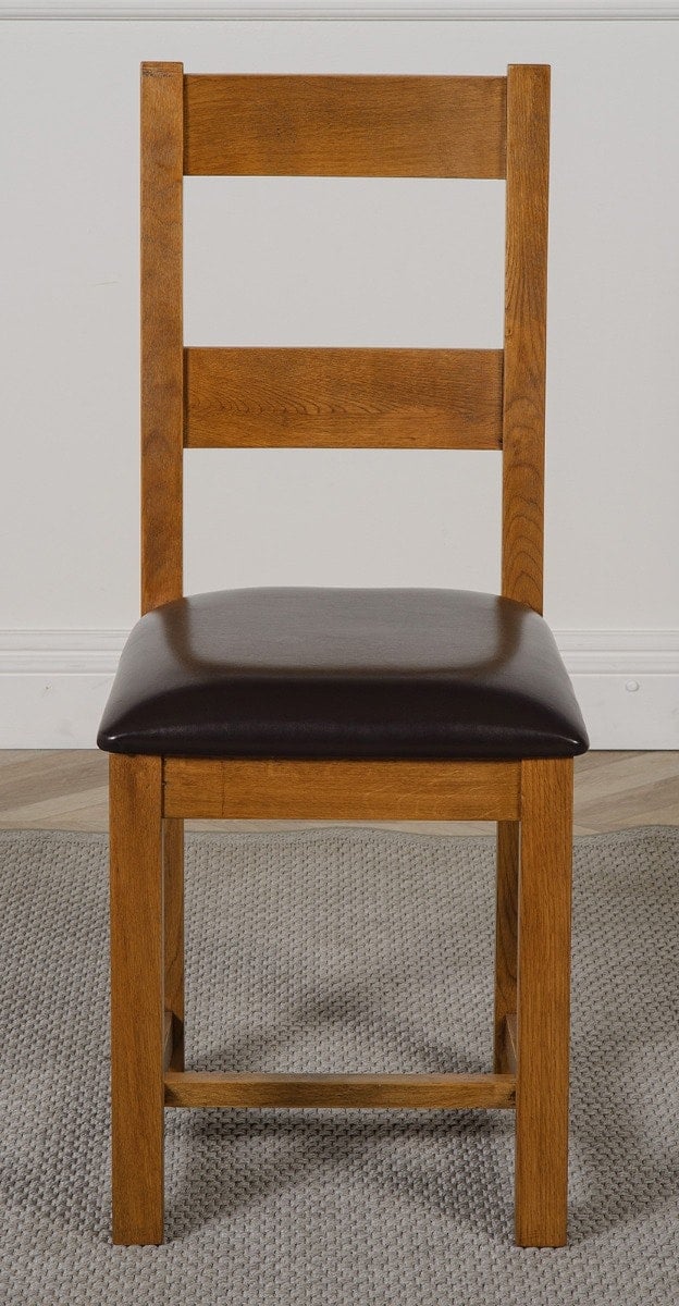 That's Furniture Brown Lincoln Solid Oak Dining Chair - 1
