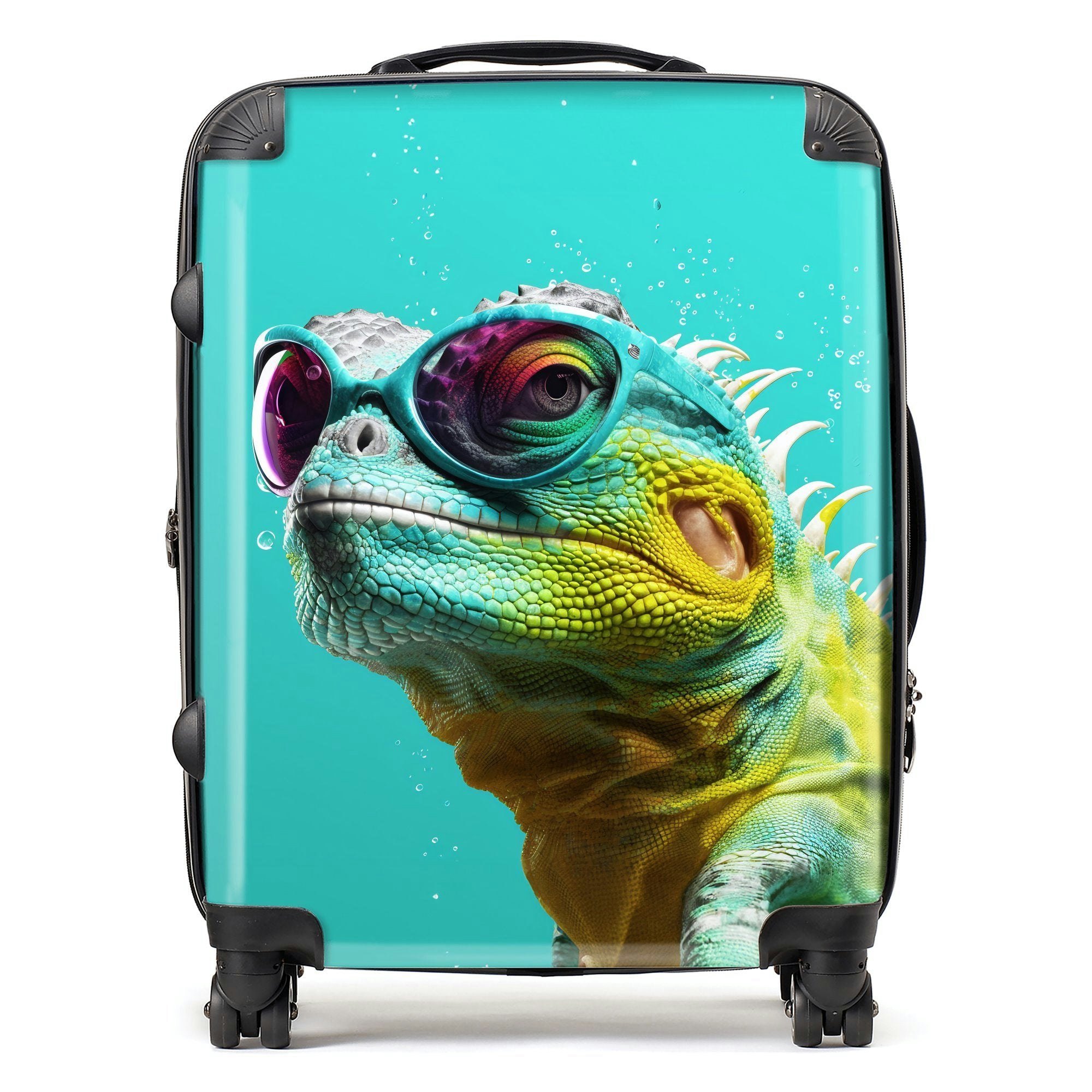 Warren Reed Splashart Iguana Wearing Glasses Suitcase - Large