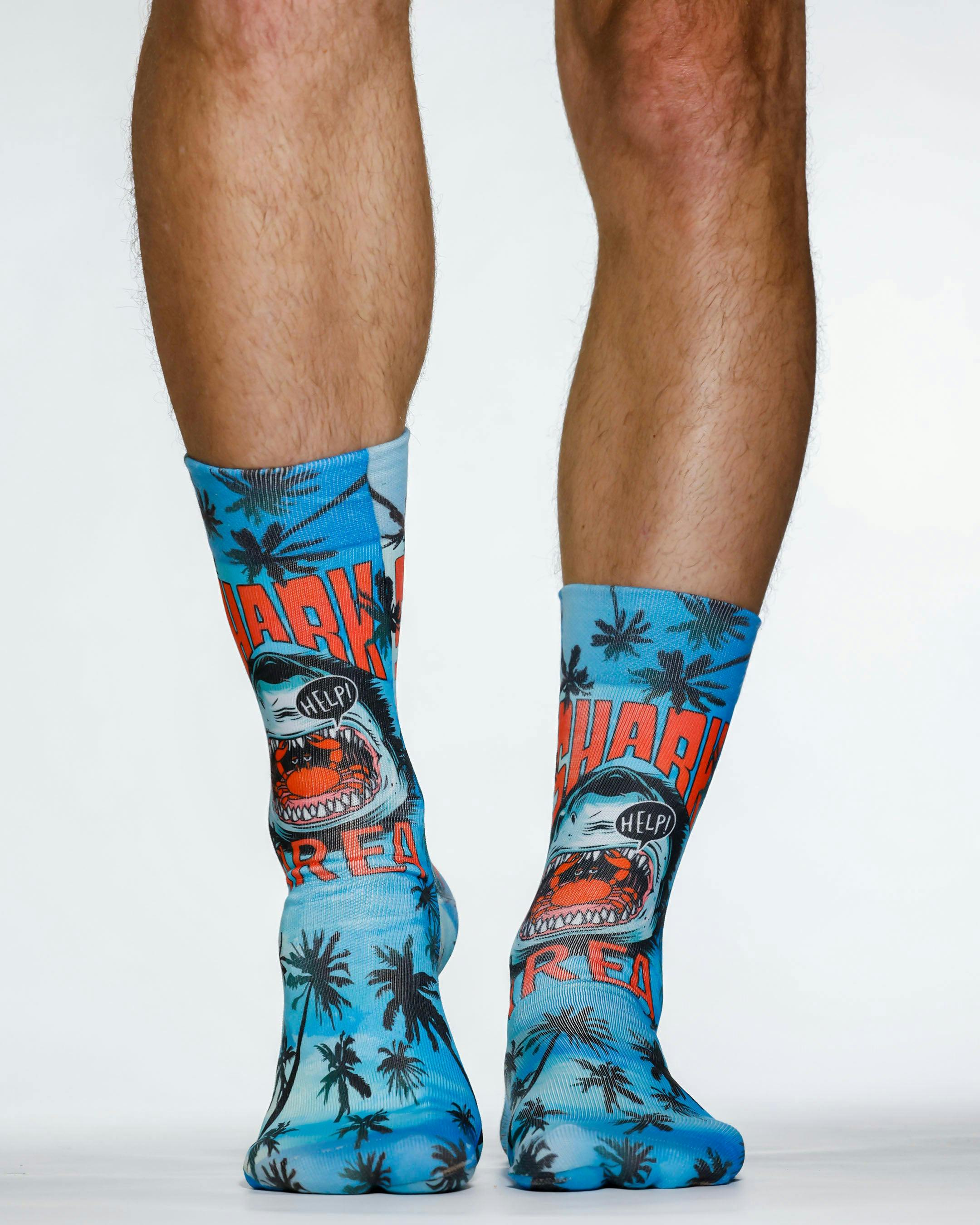 Jemsox Green Shark Area Design Socks | Bold, Playful & Ultra Comfortable