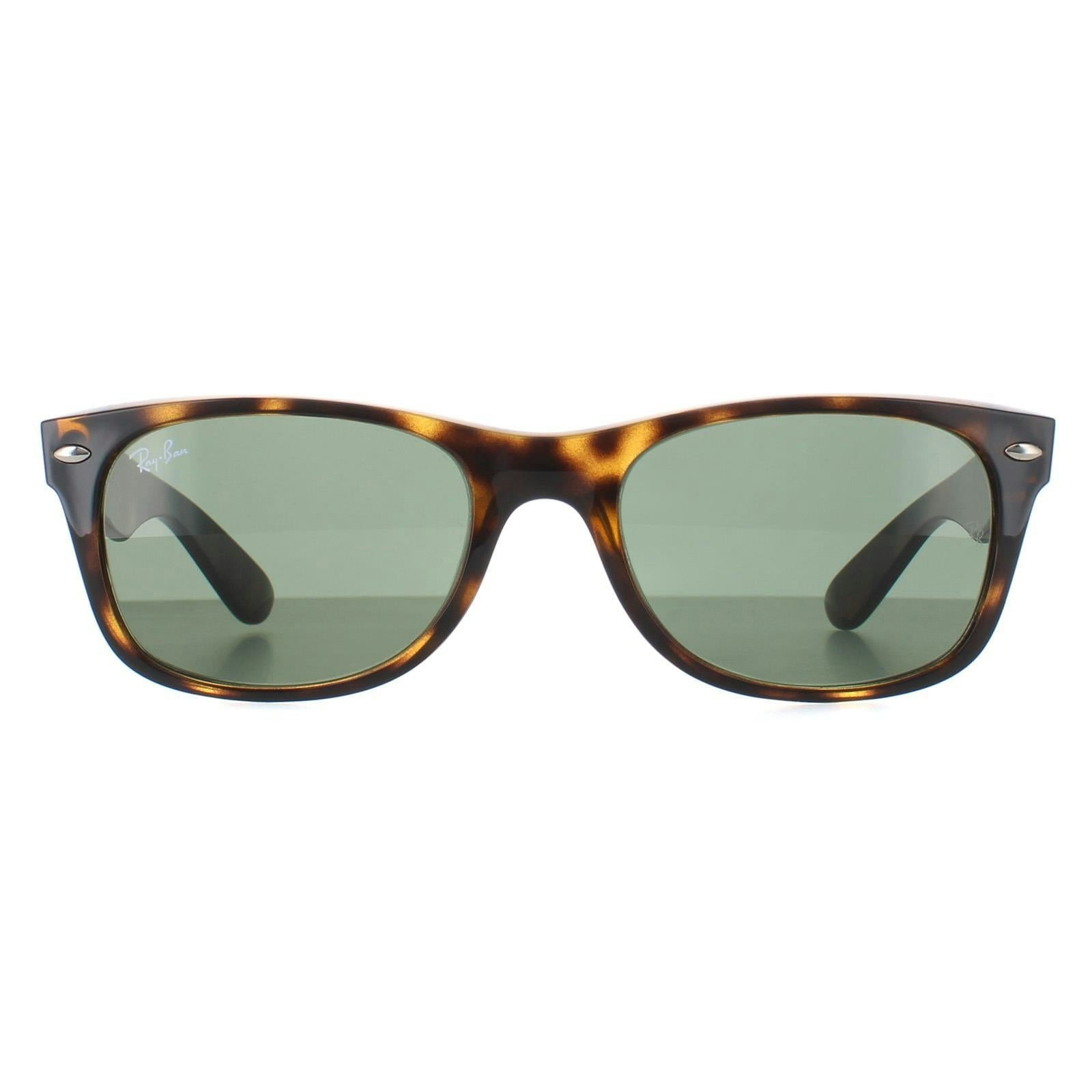 Ray-Ban Unisex Brown Rectangle Tortoise Green Sunglasses In - Image 17