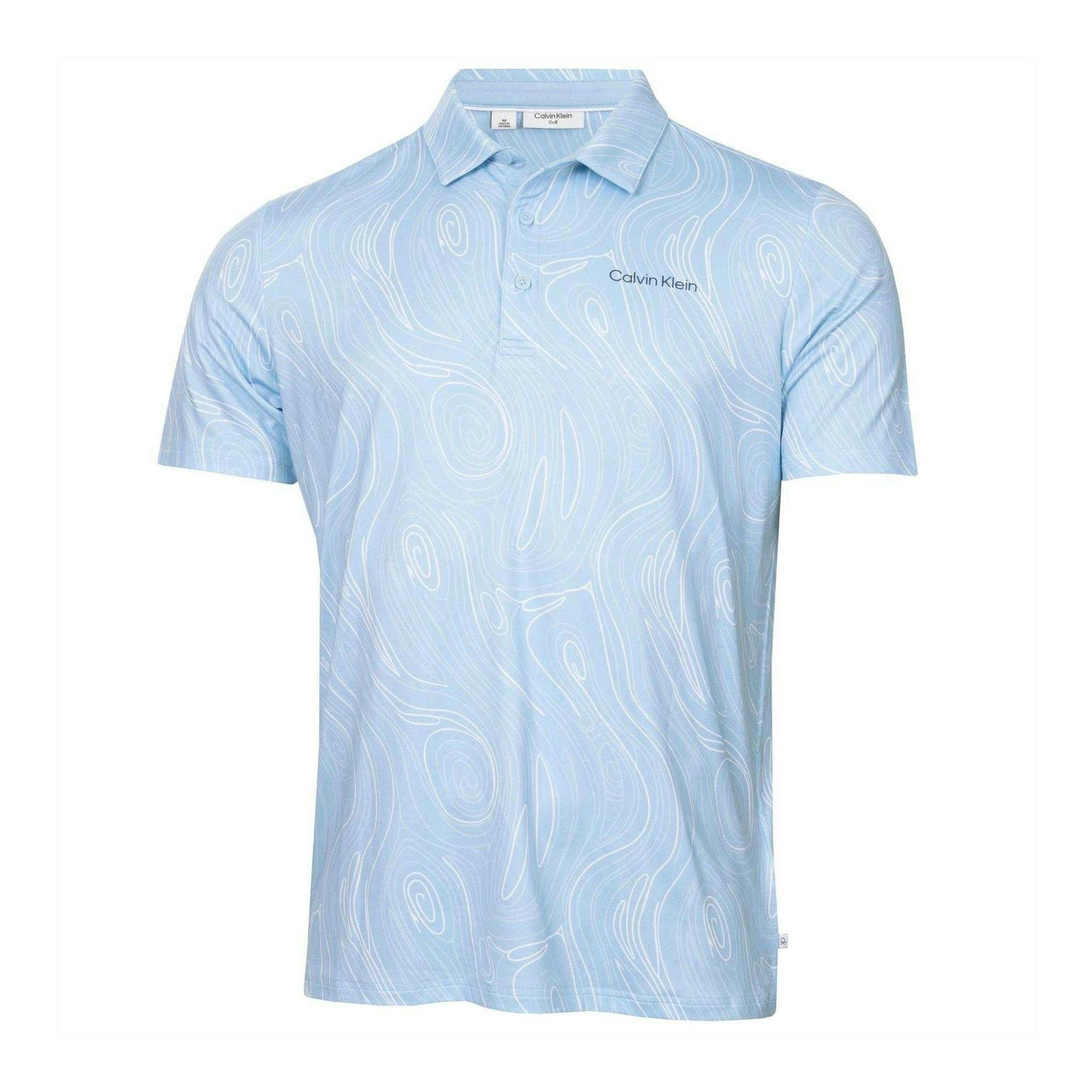 Calvin Klein Men's Blue Performance Polo Shirt - Bell - L - Bell - 88% Polyester/12% Elastane