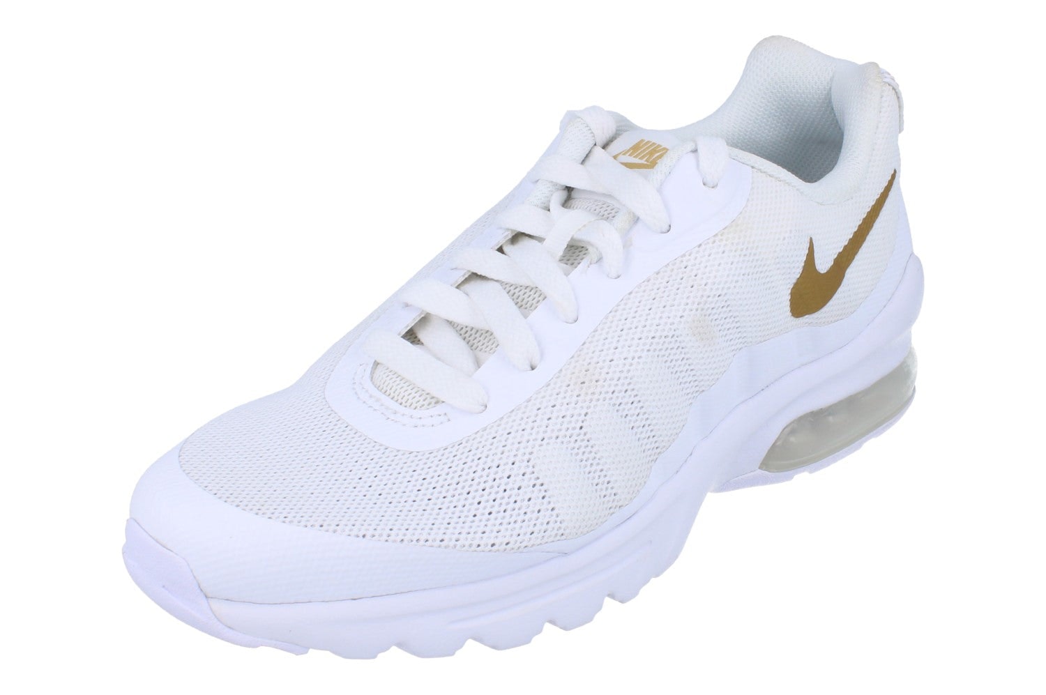 Nike White/Gold Air Max Invigor Gs Trainers 749572 100 - Uk 5.5 | Us 6Y | Eu 38.5