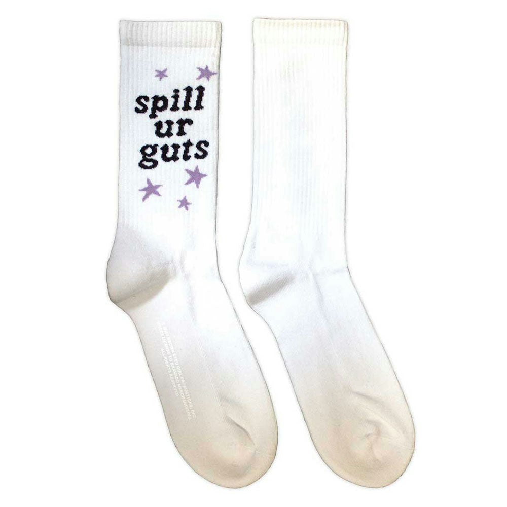Paradiso Clothing Unisex White Olivia Rodrigo Spill Your Guts Ankle Socks