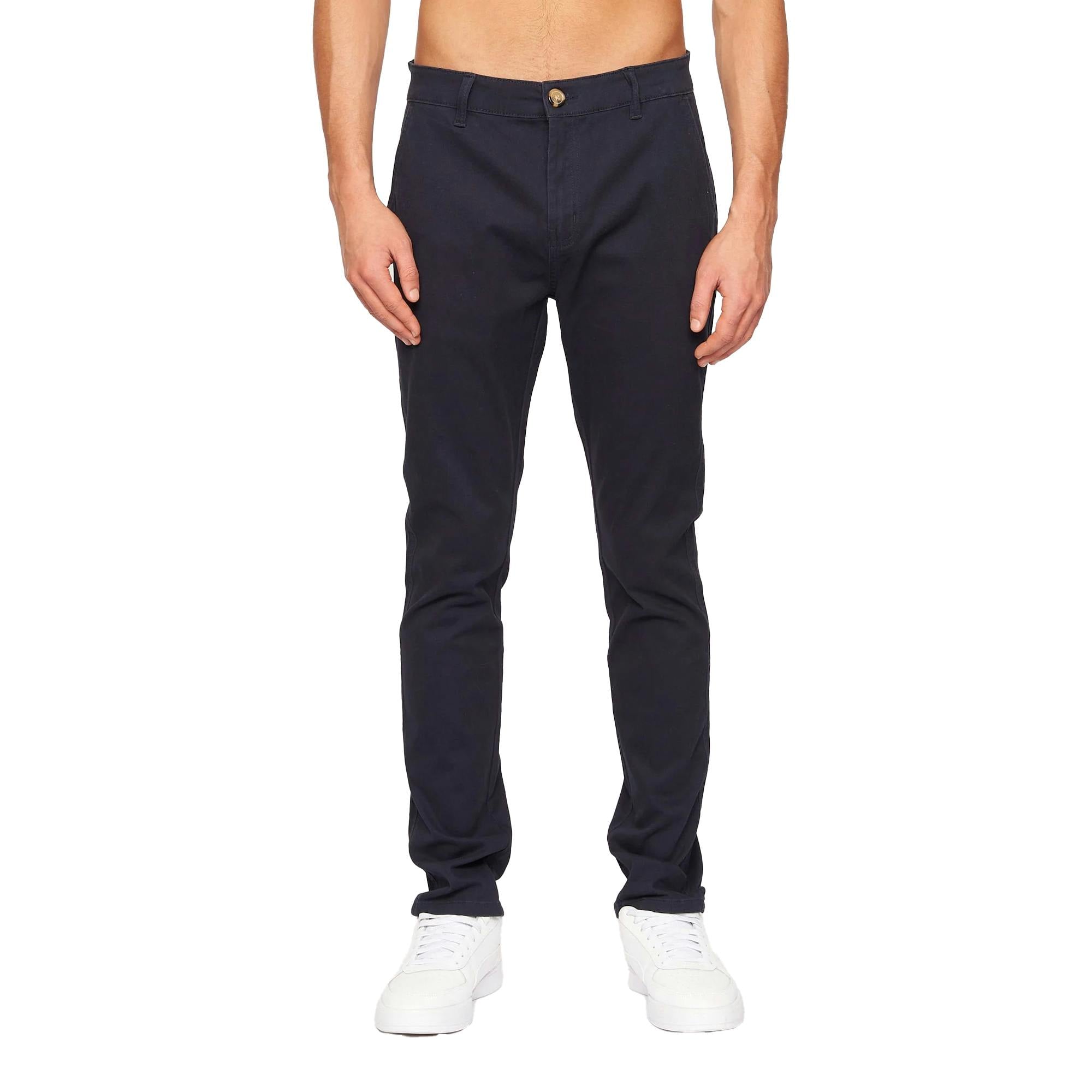 Crosshatch Men's Roysden Chinos - Navy - 30R - Navy - 98% Polyester/2% Elastane