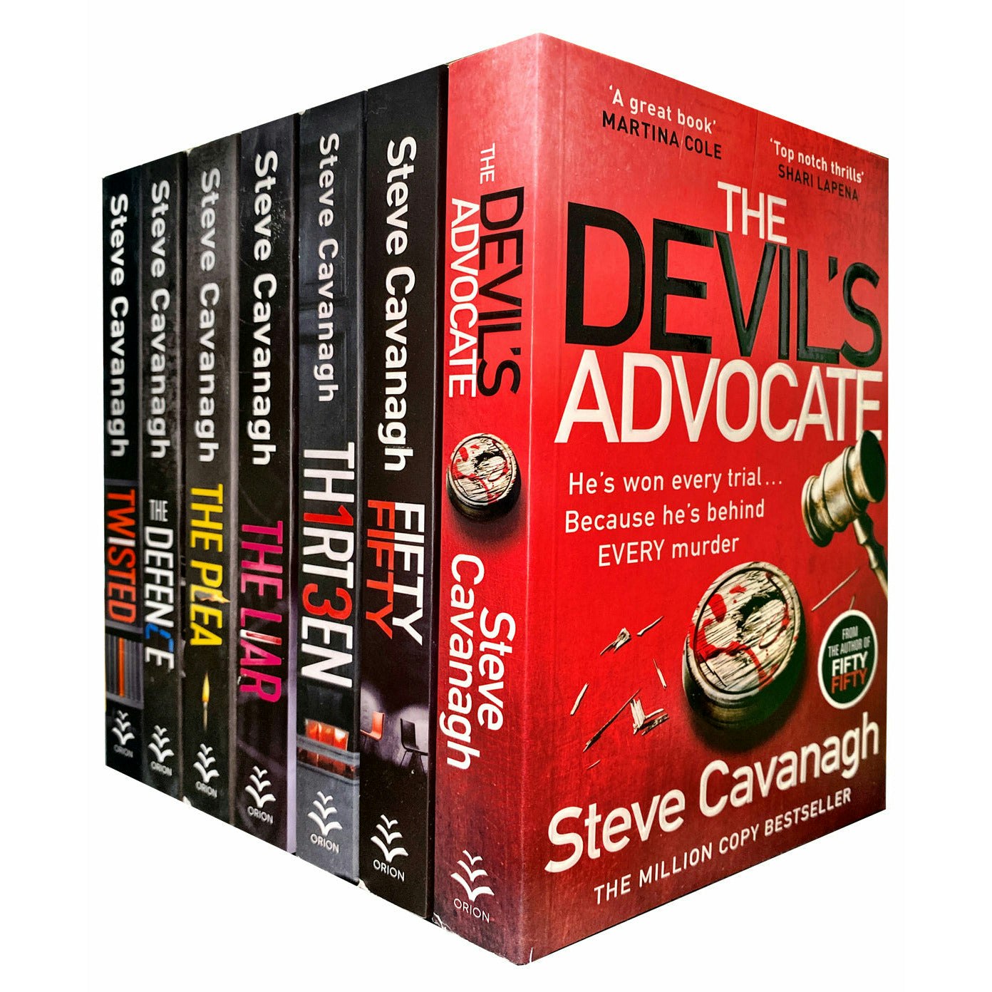 Orion Eddie Flynn Series 7 Books Collection Set By Steve Cavanagh (Twisted,Thirteen, The Defence, The Plea, The Liar, Fifty-Fifty, The Devil's Advocate)