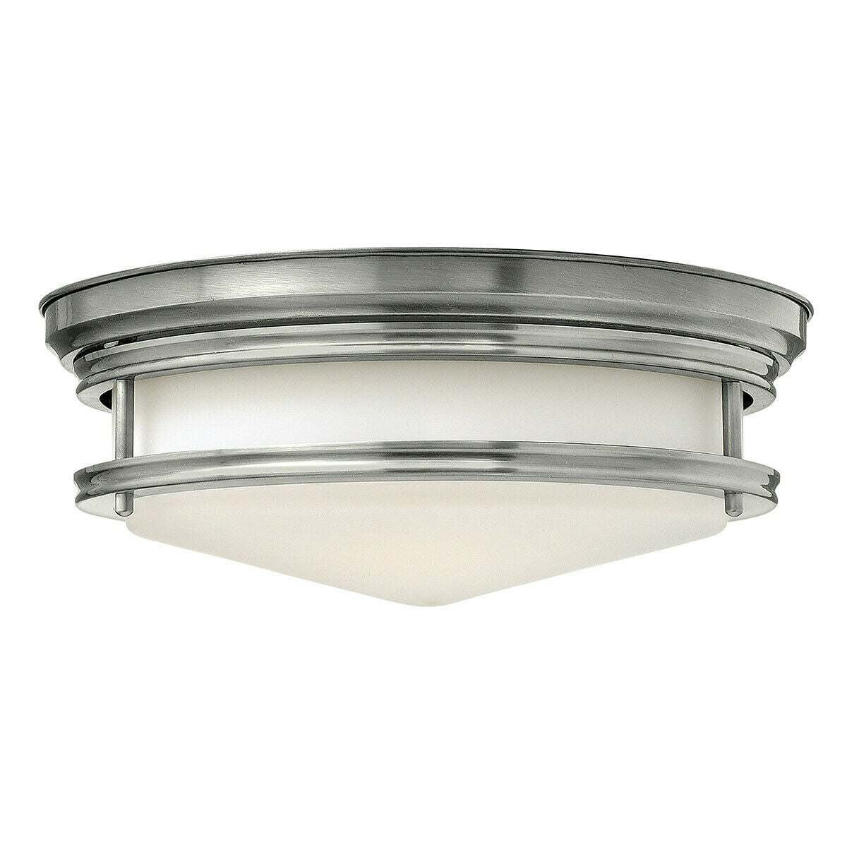 Loops Light Bulb Flush Low Ceiling Antique Nickel Led E27 40W Bulb Size 3