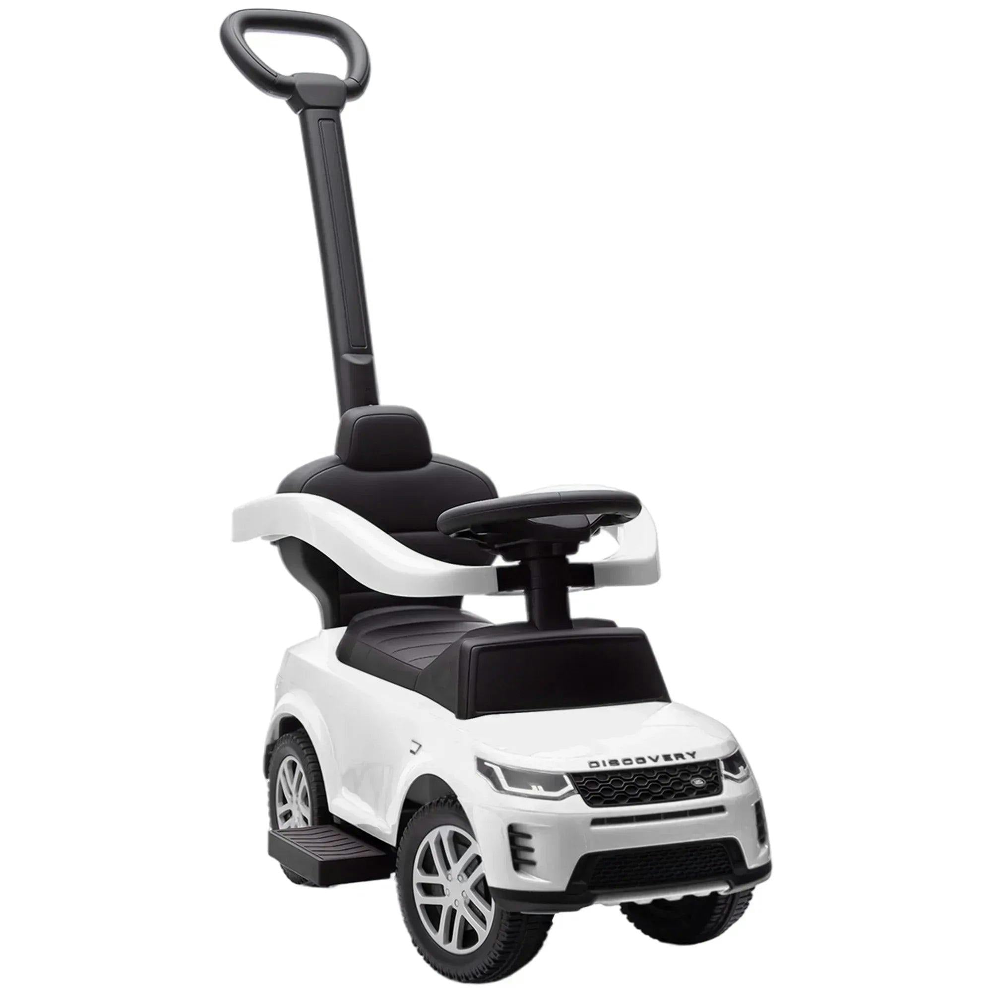 Aiyaplay White Land Rover Licensed Baby Push Car, 2-In-1 Ride On Car - 84L X 40W X 94.5H Cm - Image 3