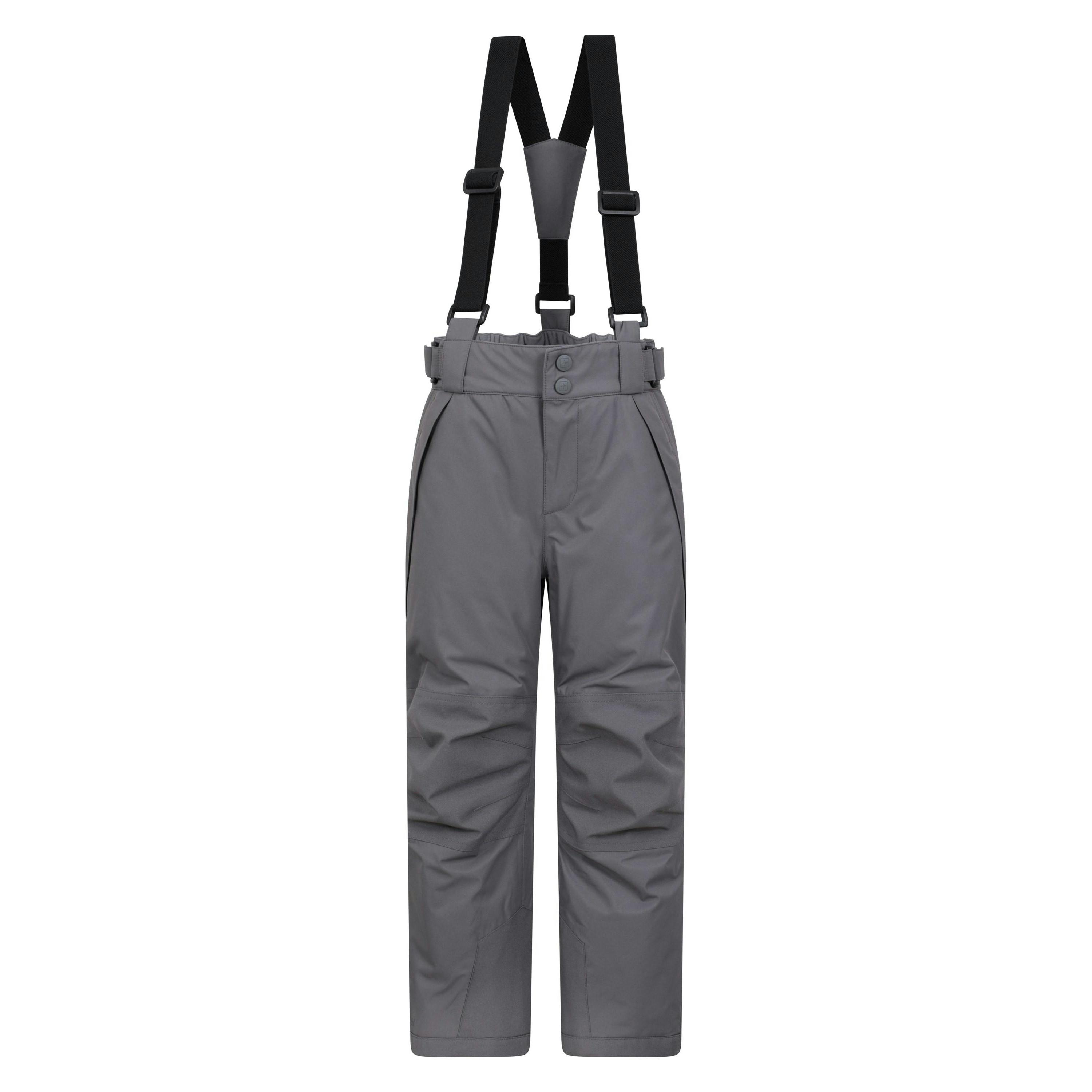 Mountain Warehouse Dark/Grey Kids Falcon Extreme Ski Trousers - 7-8 Years - 94% Polyester/6% Elastodiene