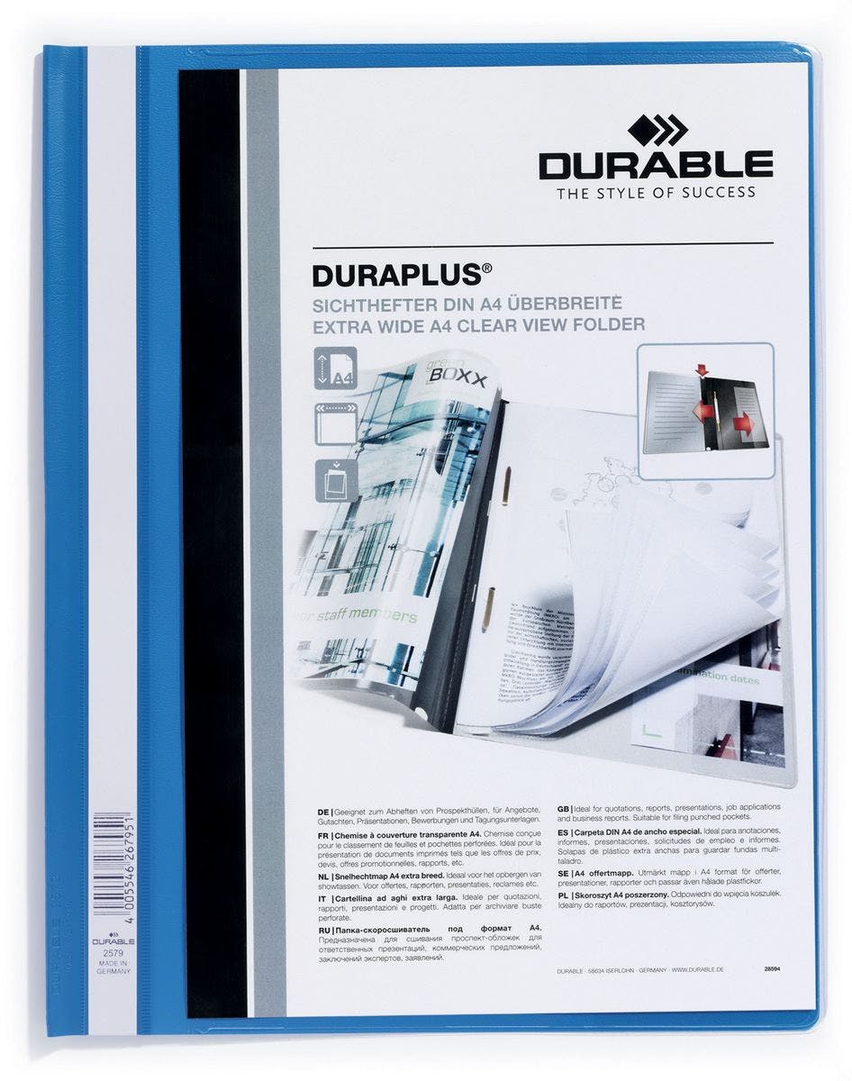 Rackhams Blue Duraplus Project Folder Document Report File | 25 Pack | A4+