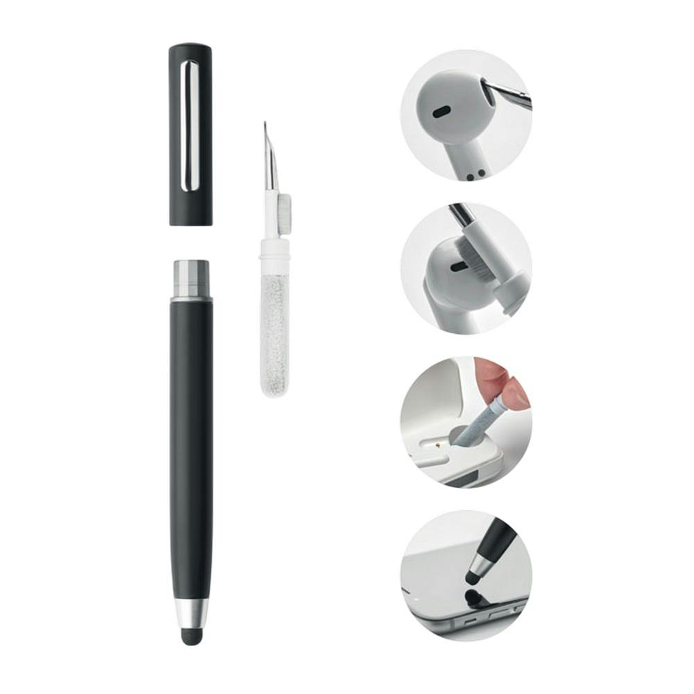 Midocean Black Cleanpen Ballpoint Pen Set - 14.3Cm X 1.2Cm