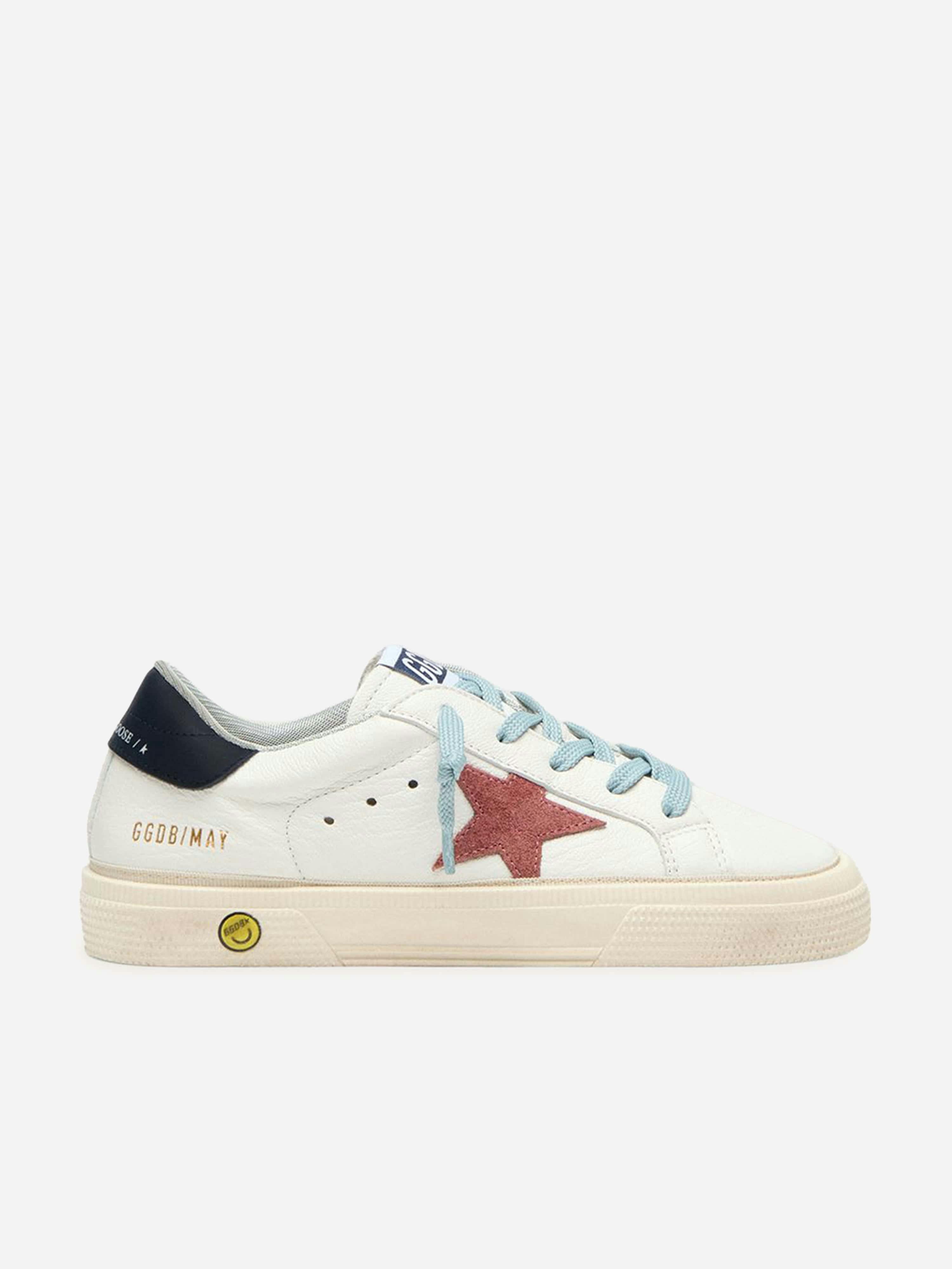Golden Goose Kids Golden/White Goose Kids Leather And Suede Star May Trainers In - Eu 32 Uk 13