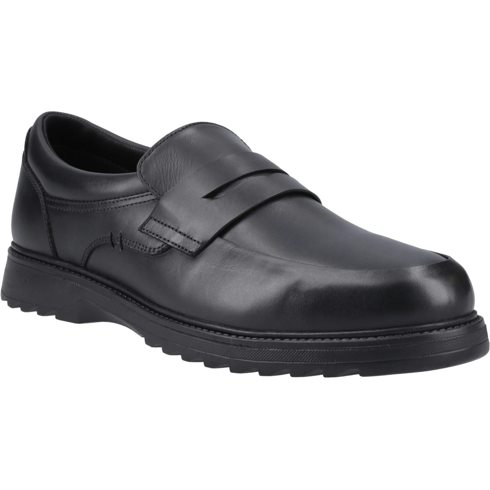 Hush Puppies Boys Black Rocco Loafer Leather 'S Loafers - Size 5
