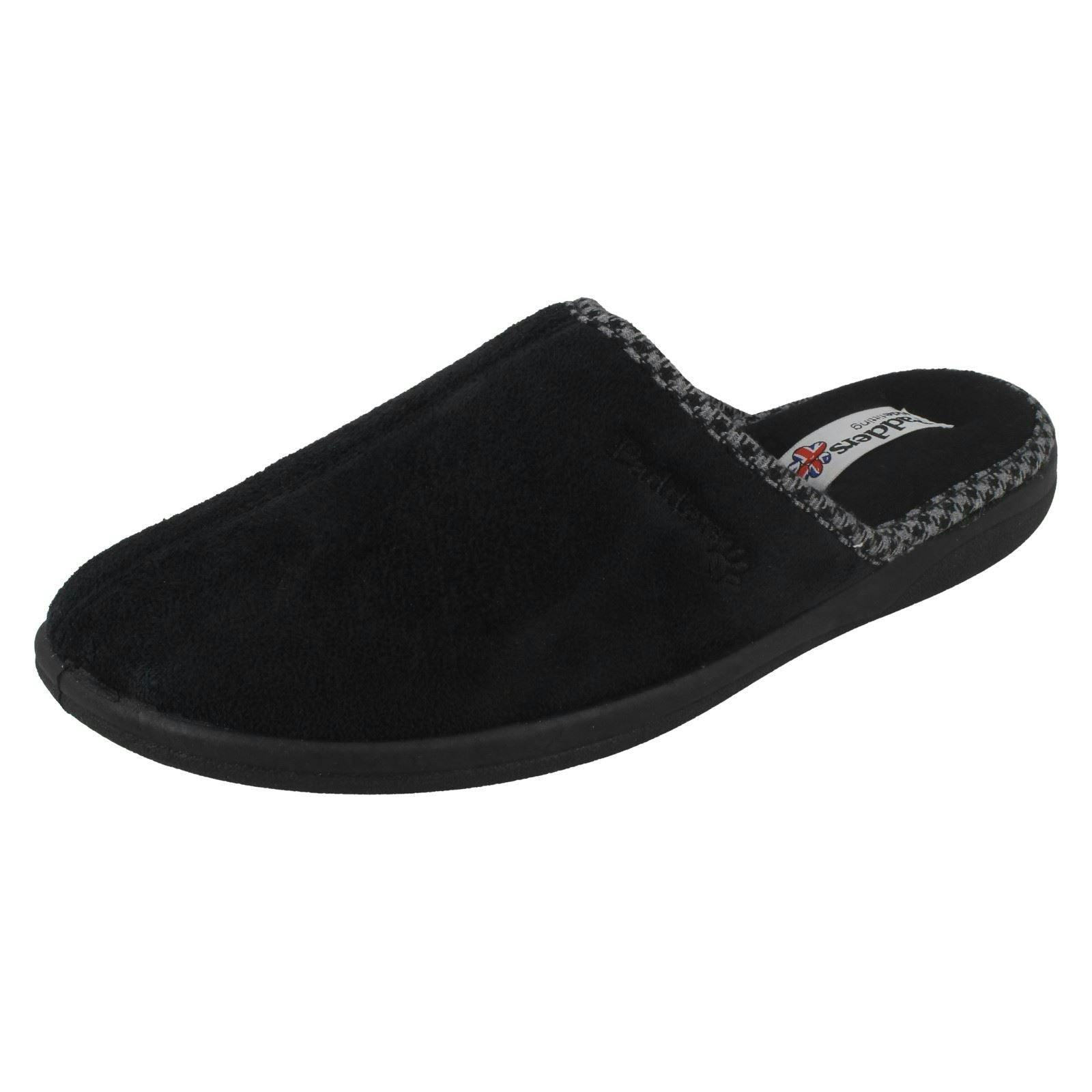 Padders Men's Black Memory Foam Casual Slippers Luke - Uk 10