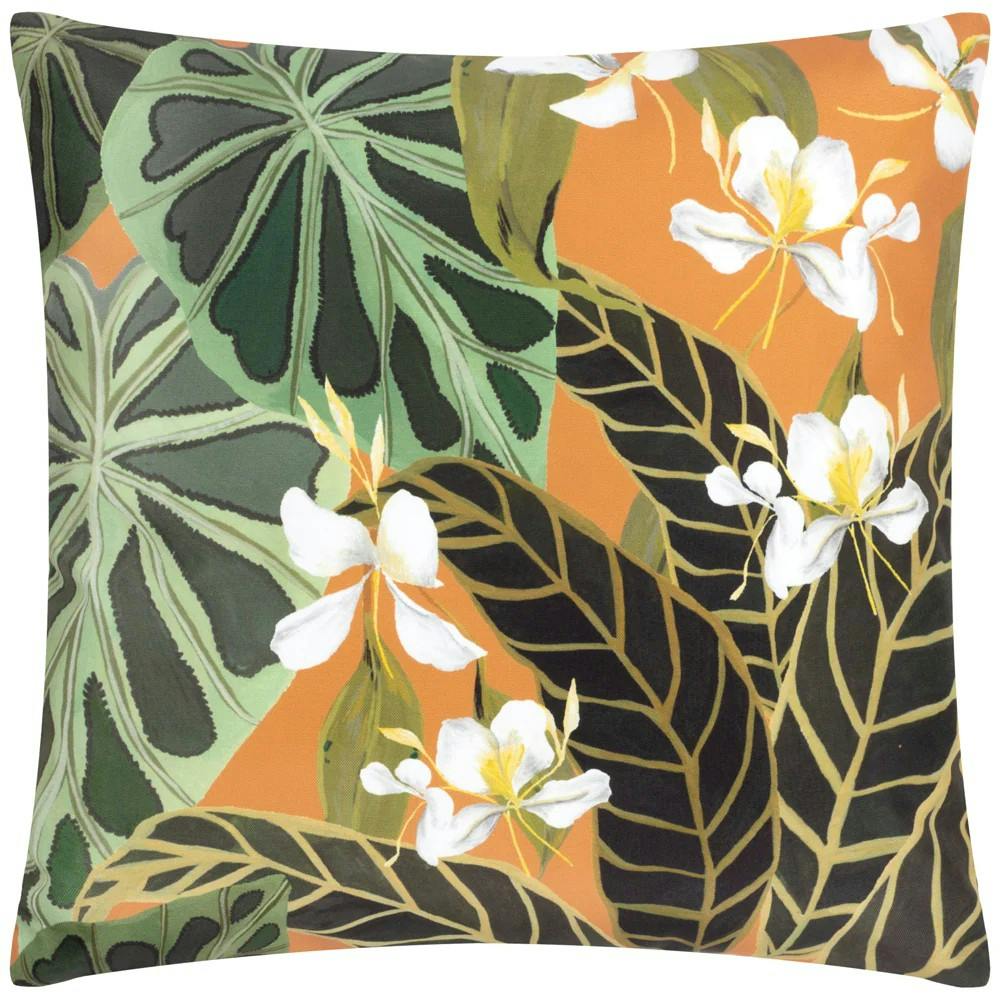 Wylder Kali Leaves Outdoor Cushion Cover - Multicoloured - 50Cm X 50Cm - Multicoloured - 100% Polyester