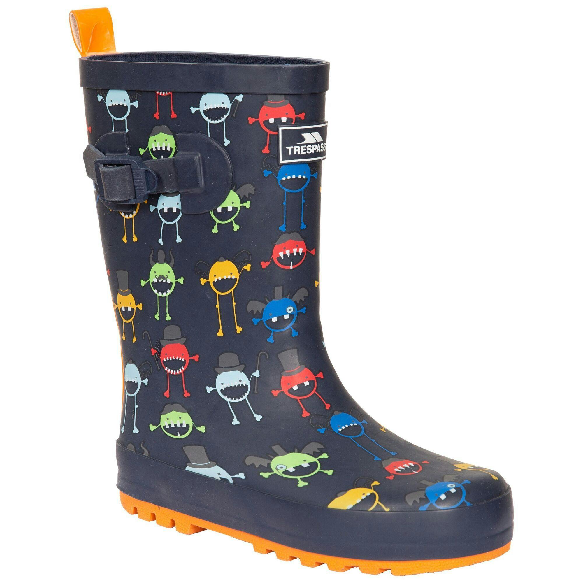 Trespass Childrens Unisex Childrens/Kids Puddle Monster Wellington Boots (Multicoloured) - Multicolour - Size UK 12 Kids - Image 3