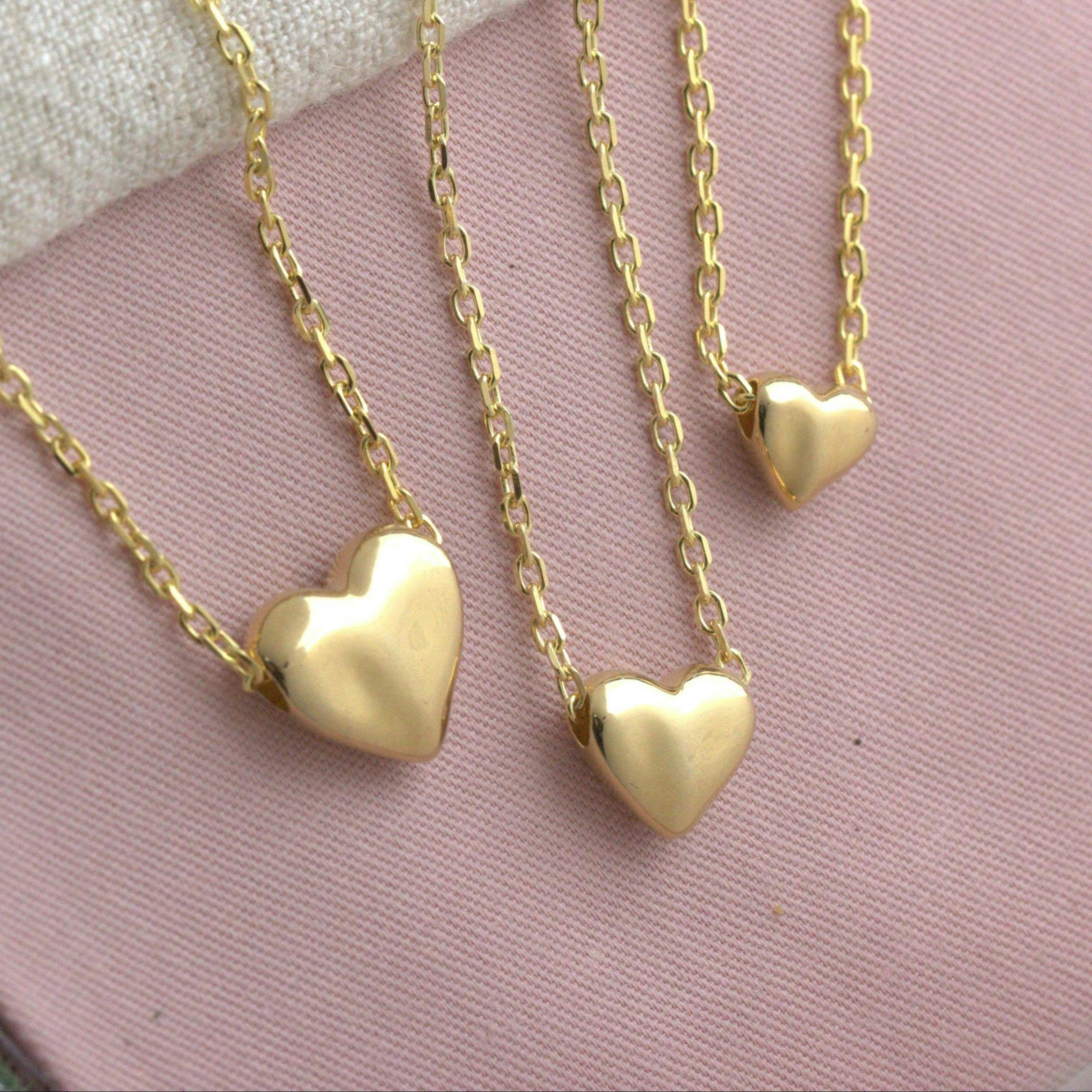 Mylee London Gold/Silver Plated Sterling Sculpted Heart Necklace - Small - No