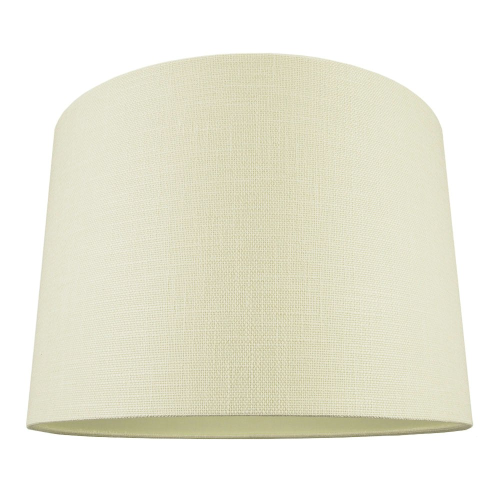 Happy Homewares Cream Contemporary And Sleek Linen 16" Lamp Shade With Cotton Inner Lining