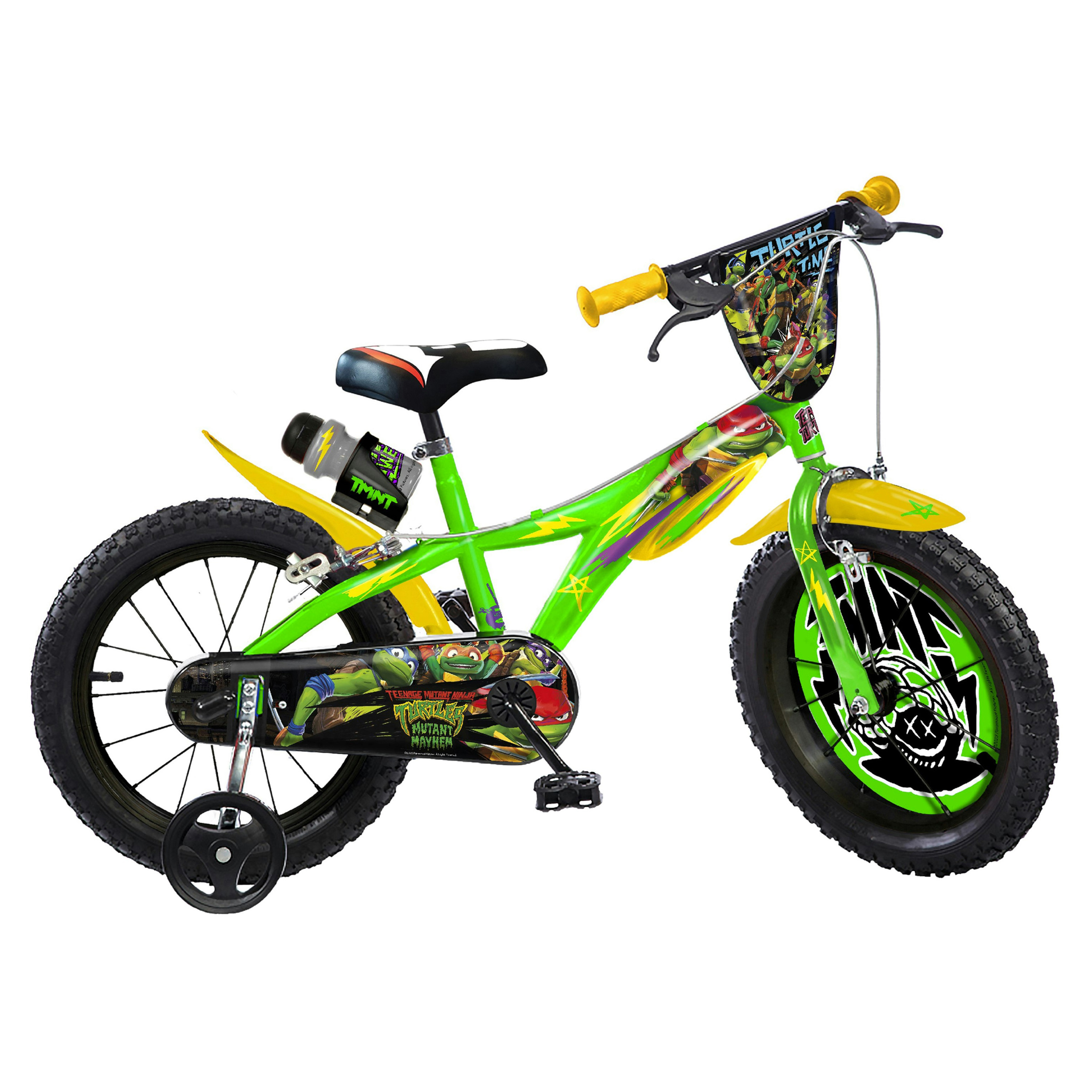 Dino Bikes 16 inch Kids Bicycle - Teenage Mutant Ninja Turtles - Green - Image 7